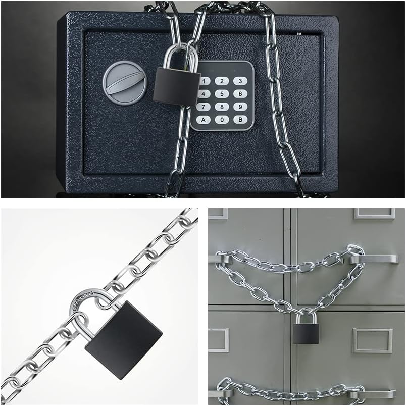 Covered Aluminum Padlock with Key, 8 Pack 1-9/16" Padlocks with Same Key,Key Lock for Outdoors