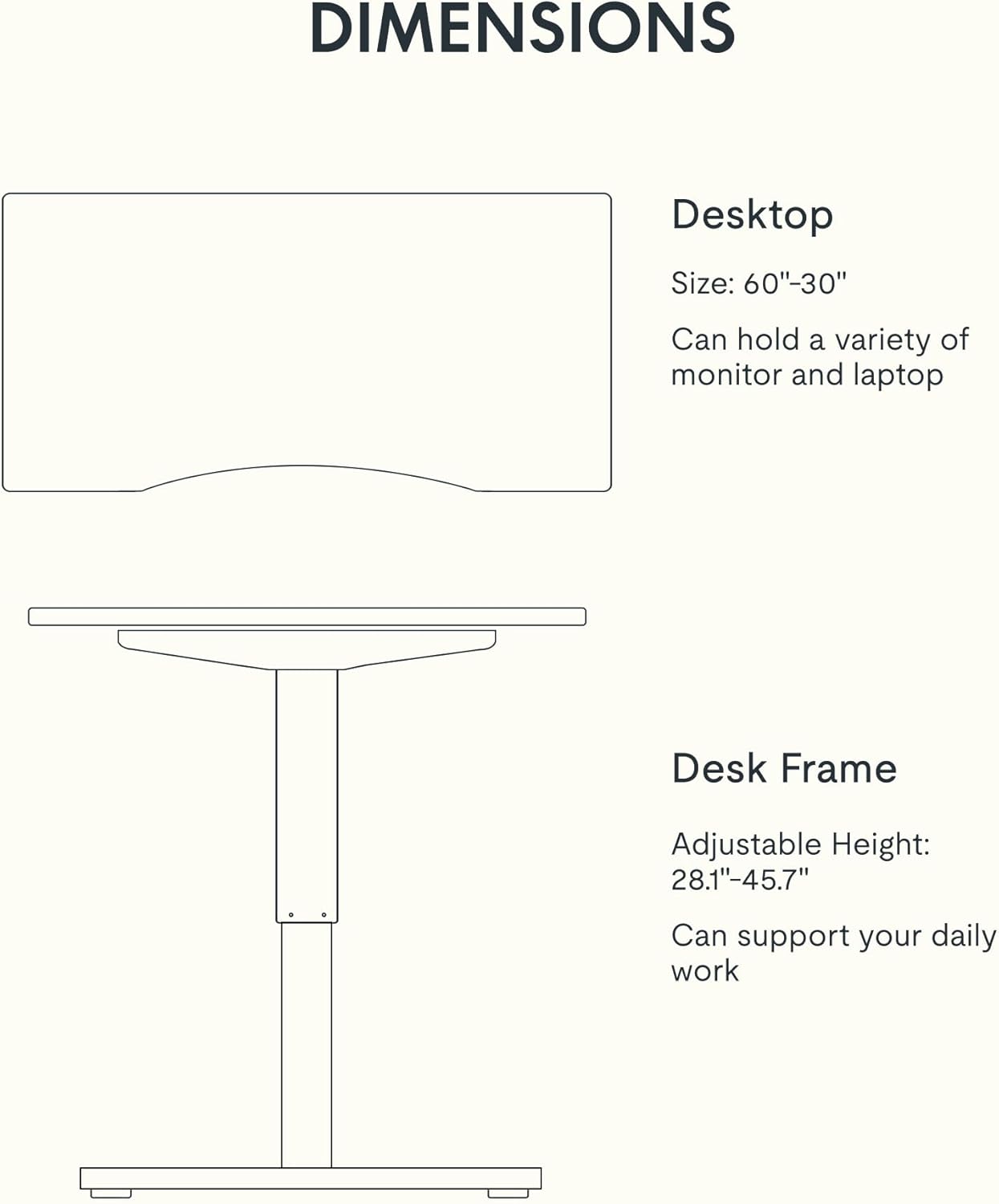 FLEXISPOT EN1 Bamboo Standing Desk, 60 x 30 Inches Whole-Piece Electric Adjustable Height Sit Stand Desk - Silver Frame + Bamboo Curved Desktop (2 Packages)