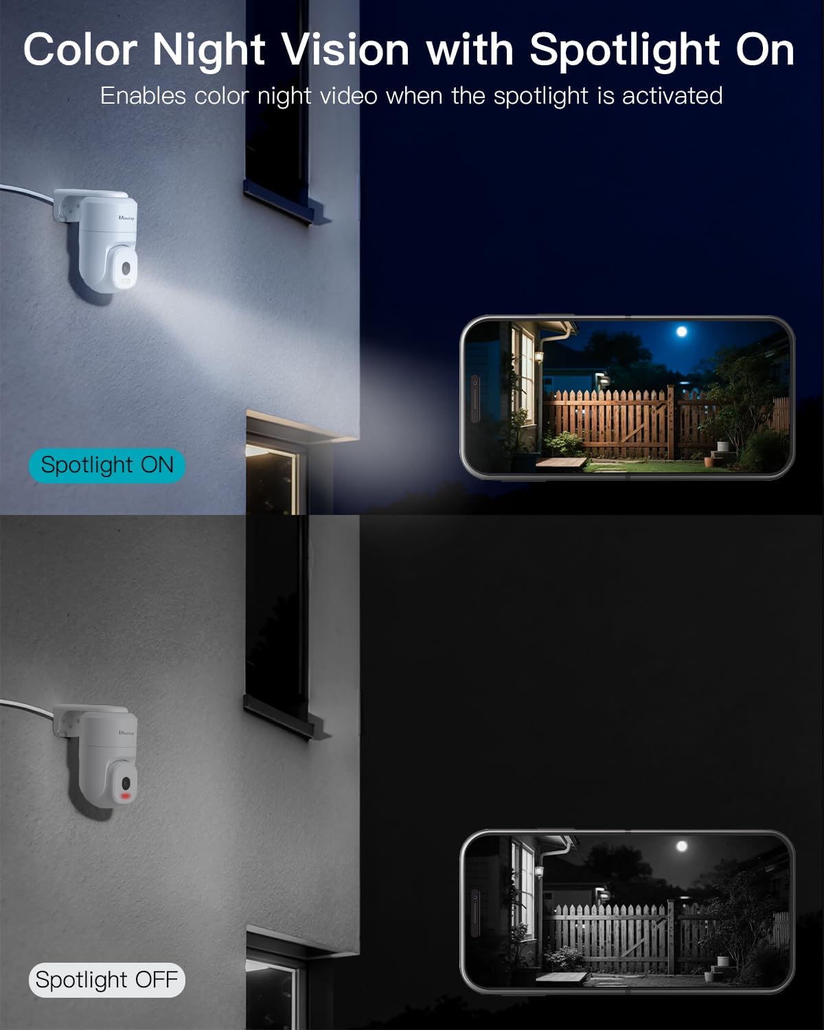 VIMTAG 2.5K Outdoor Cameras for Home Security, 4MP Security Camera Outdoor, 2.4G/5G WiFi, Wired Outside Camera for House with Audio and Video, Motion Sensor, Color Night Vision, SD Card/Cloud Storage