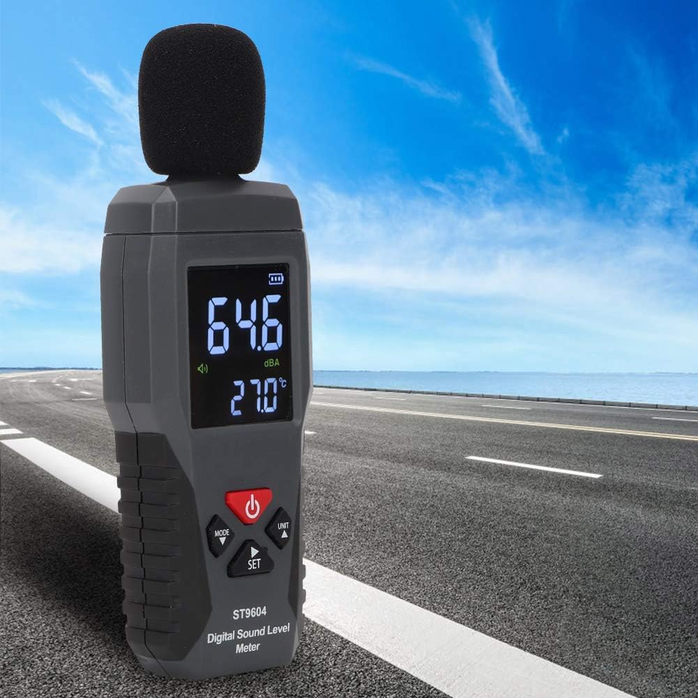 Smart Sensor Sound Level Meter Logger 30-130dB Noise Measurement Digital Audio Level Meter for Factories, Offices, Homes, Construction Sites Precise