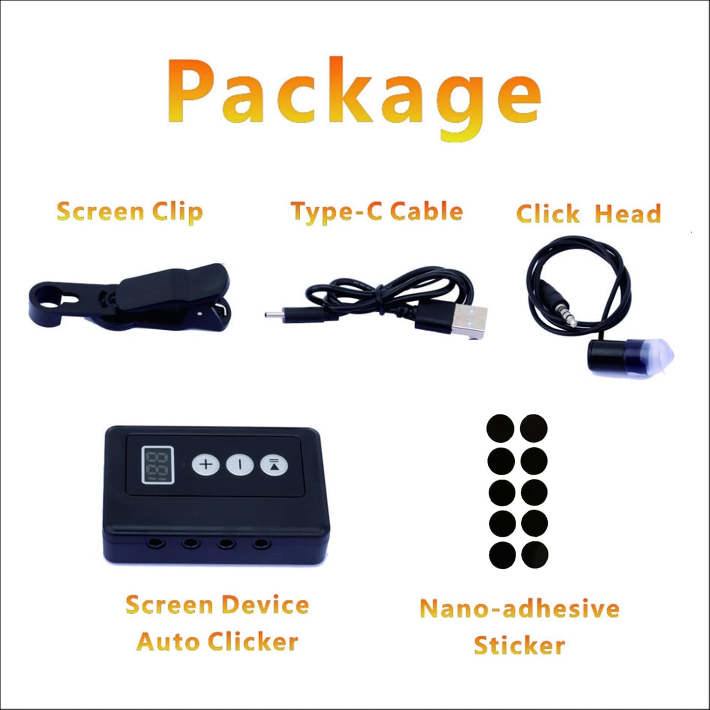 Auto Clicker for iPhone iPad:Screen Device Automatic Tapper for Android IOS,Simulated Finger Continuous Clicking, Adjustable Speed Physical Clicker,Suitable for Games, Live Broadcasts Likes, Reward Tasks(1 Second Fastest 33 Times) (A2)