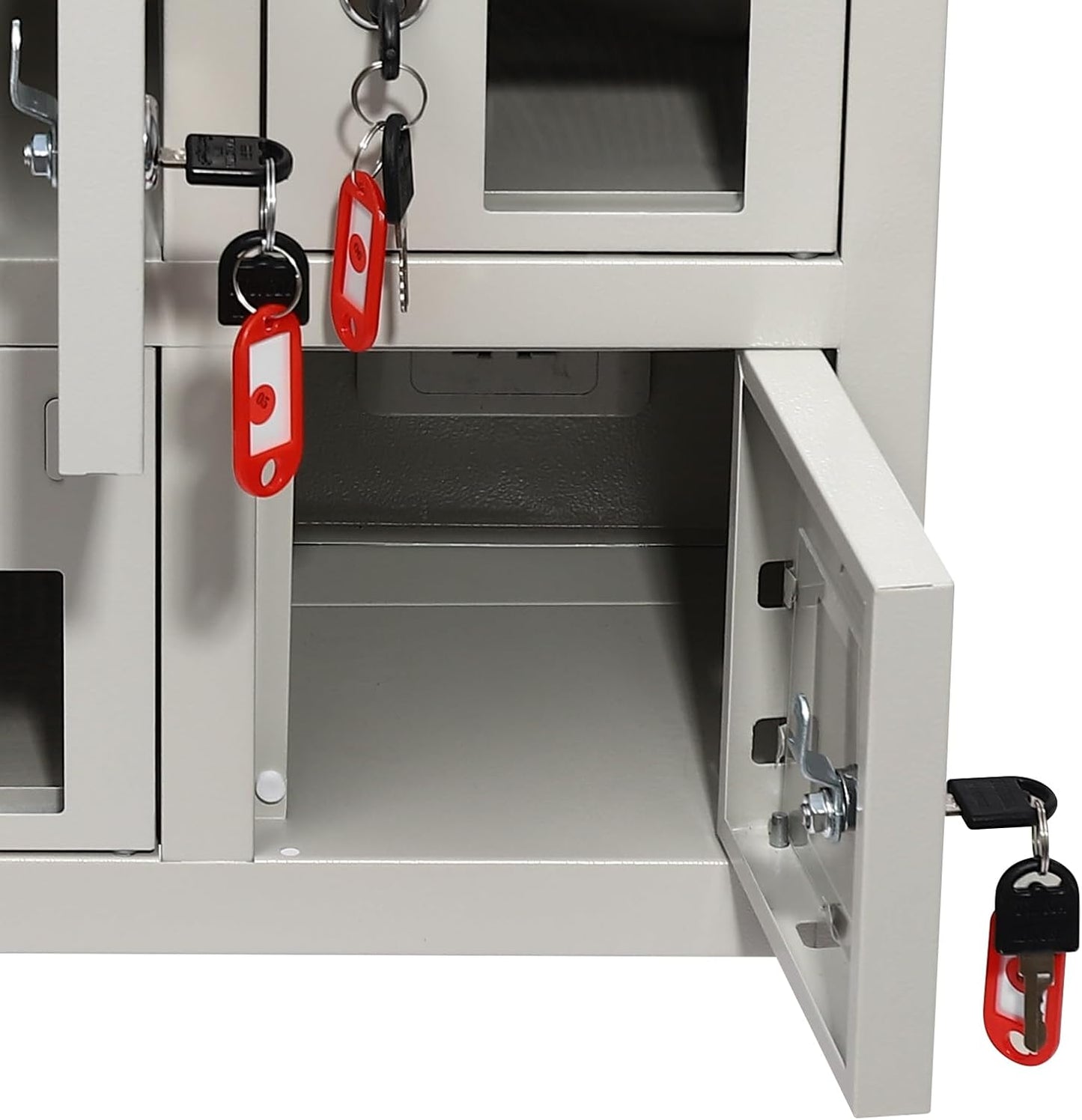 9 Slots Cell Mobile Phone Steel Locker with Lock, Cell Phone Locker with Charging Station, Cellphone Locker for Schools, Conference Rooms, and Offices