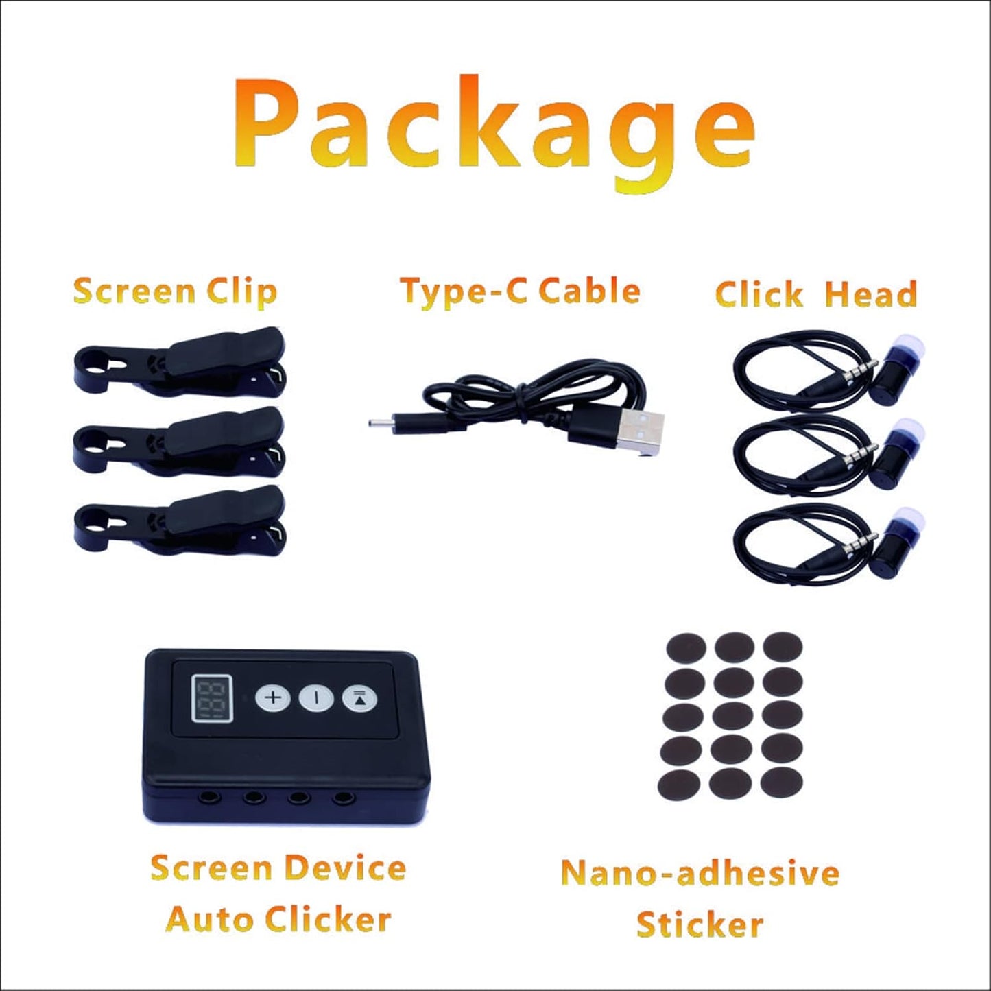 Auto Clicker for iPhone iPad:Screen Device Automatic Tapper for Android IOS,Simulated Finger Continuous Clicking, Adjustable Speed Physical Clicker,Suitable for Games, Live Broadcasts Likes, Reward