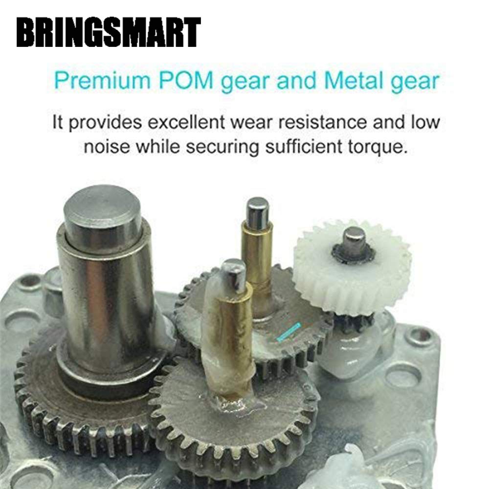 Bringsmart Self-Locking 24V 160rpm DC Worm Gear Motor 10kg.cm Reversed Mini Turbine Geared Motor for DIY Robot Curtain Machine Rotating Table Door Lock (24V 160rpm)
