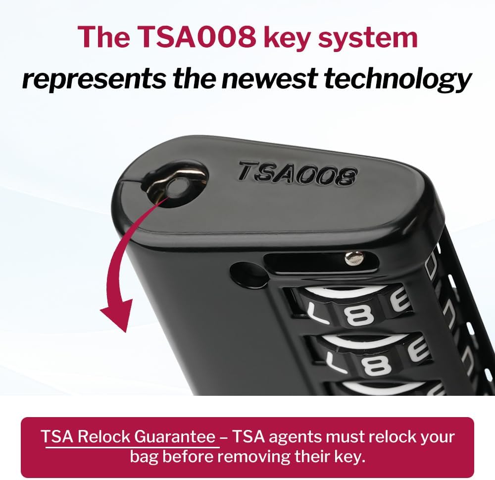 Forge TSA Approved Luggage Locks 4 Digit Combination TSA Travel Locks with TSA008, Open Alert Indicator, Zinc Alloy Body for Luggage, Suitcase, Backpack, and More. 2 Black Locks and 2 TSID.