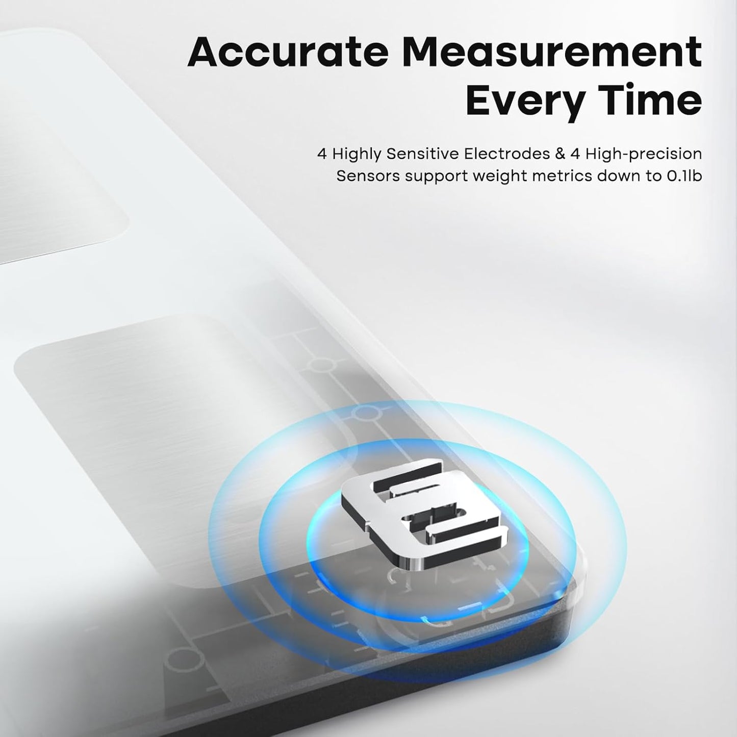 GE Smart Scale for Body Weight, BMI, Body Fat, Muscle Mass, Digital Bathroom Scales 500lbs for Bluetooth Weight Monitor 11.8" Large Platform Weighing Machine Health Analyzer with App, White