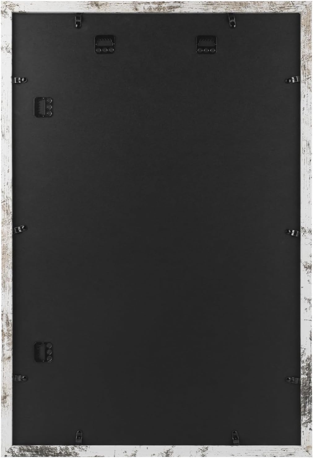Golden State Art, 16X24 Picture Frame with Mat for 12X18 - High Definition Glass Wall Mounting Horizontal Vertical Display (Weathered White, 2 Pack)