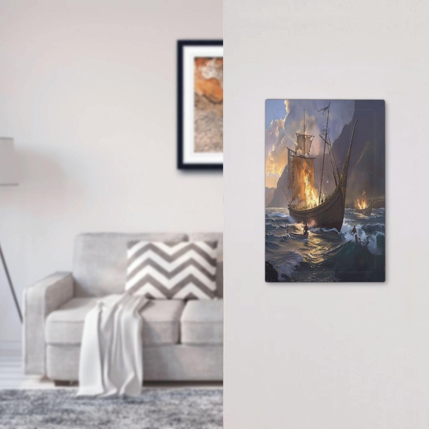 Light Switch Cover Plate Medieval Vintage Sailing Adventure Sailings Ocean Waves 1 Gang No Device Blank Wall Plate Electrical Outlet Cover Decorative Switch Plate Covers for Bedroom Cabin Decor