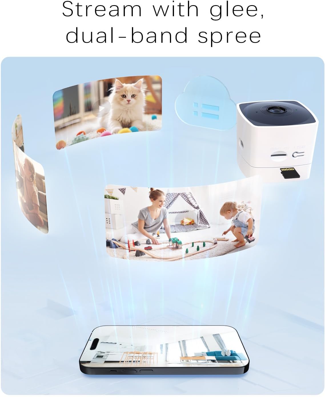 blurams Cameras for Home Security 5GHz, 2K Indoor Camera, Pet Camera with Phone App, AI Motion Detection, 2-Way Audio, Compatible with Alexa&Google Assistant, 4-Pack