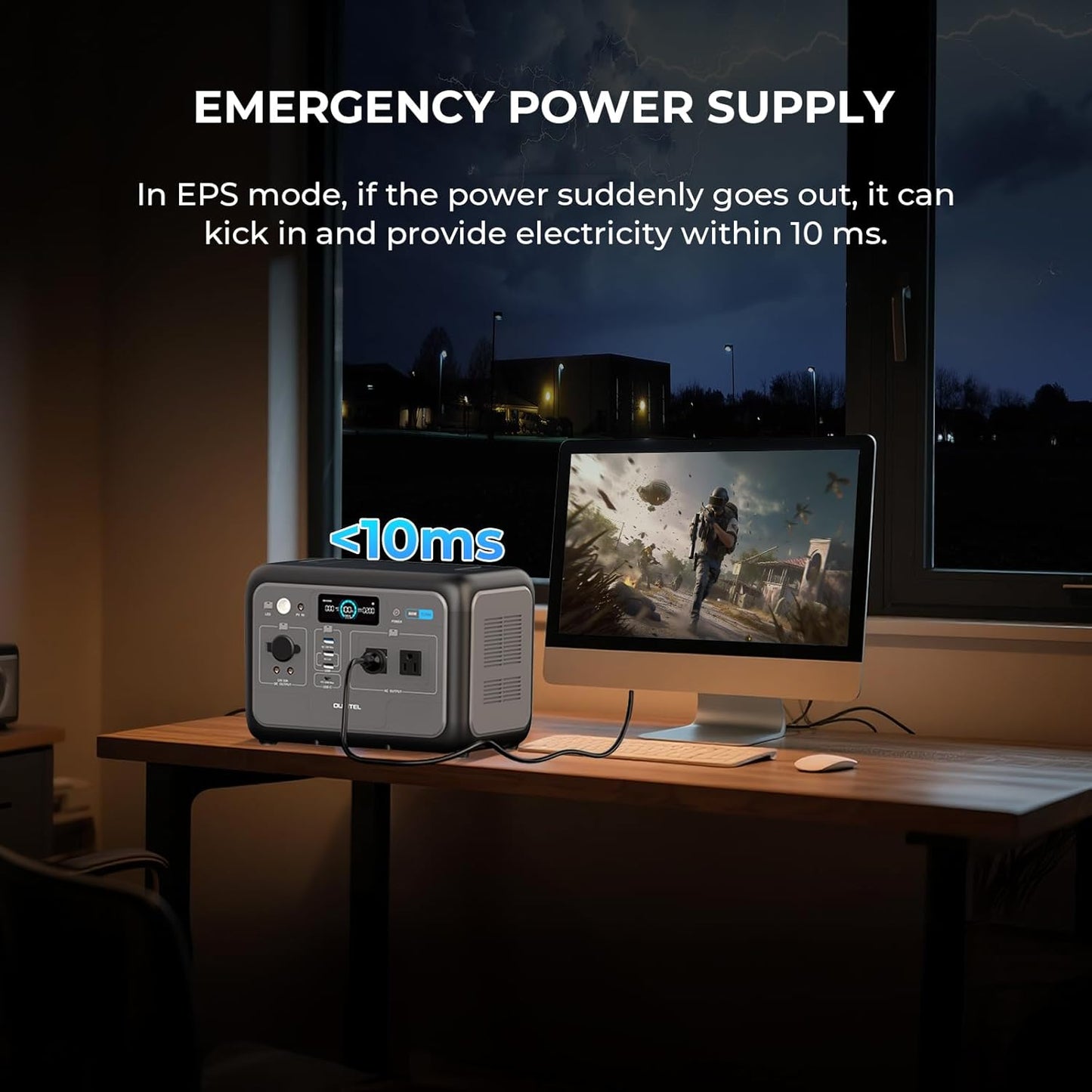 OUKITEL P800 800W Solar Generator with 200W Solar Panel, 512Wh Portable Power Station LiFePO4 Battery Emergency for Home Backup Camping RVs