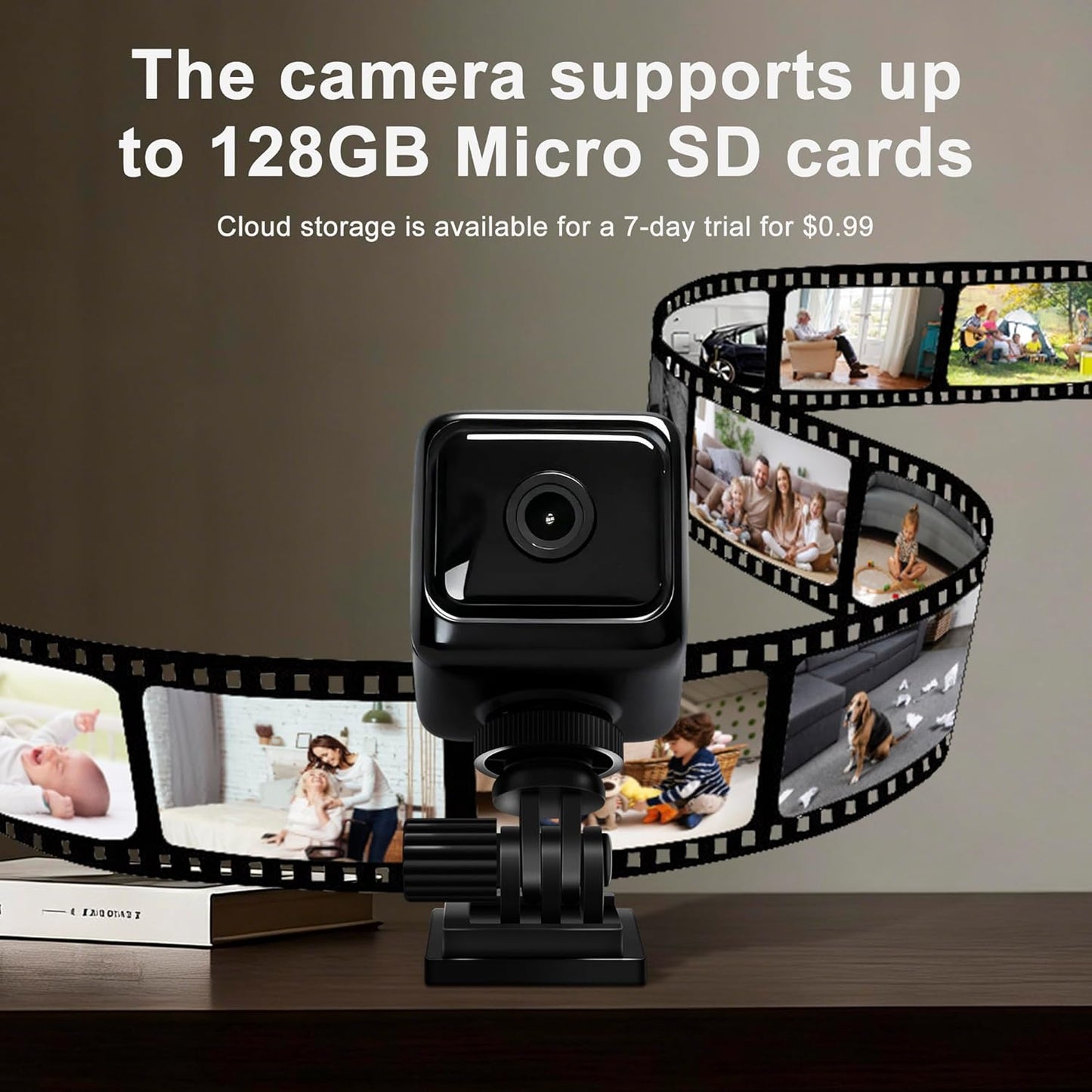 Mini Spy Cameras for Home Security, 1080P HD Security Camera No WiFi Needed, 2.4GHz, Night Vision, Wireless, Indoor Nanny Cam Hidden Camera for Bedroom, Pet, Elder, Garage