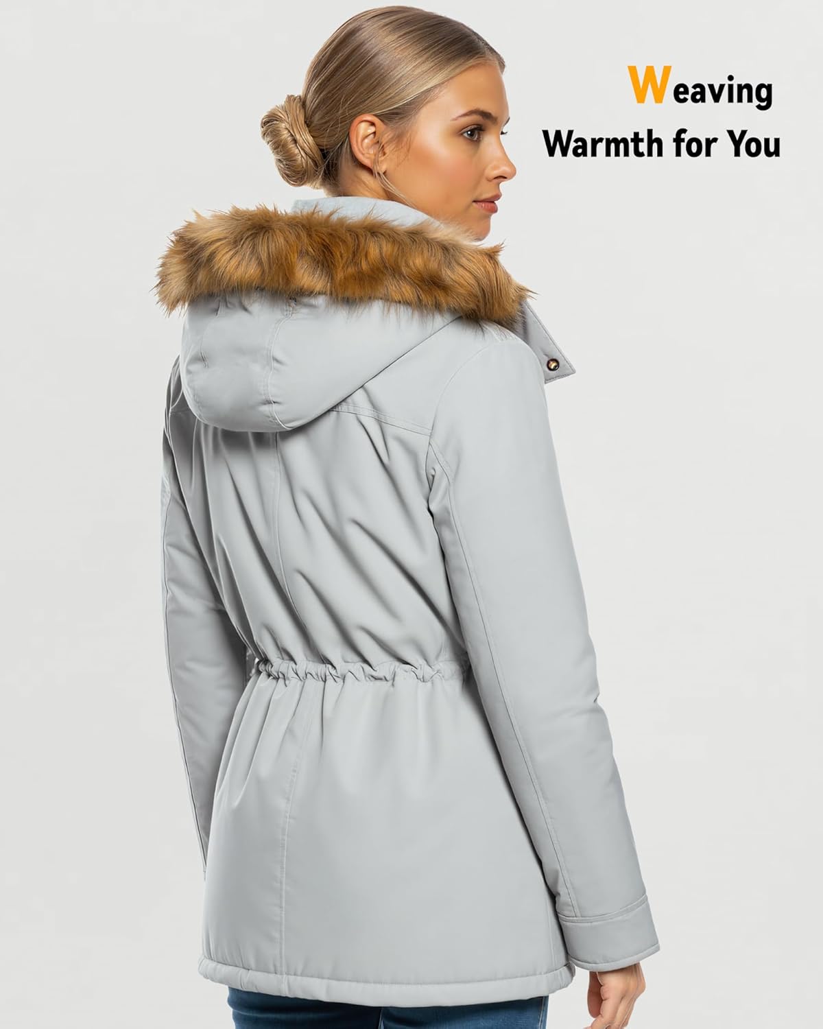 Graphene Heated Jacket for Women with Large Capacity Battery Pack Waterproof Windproof