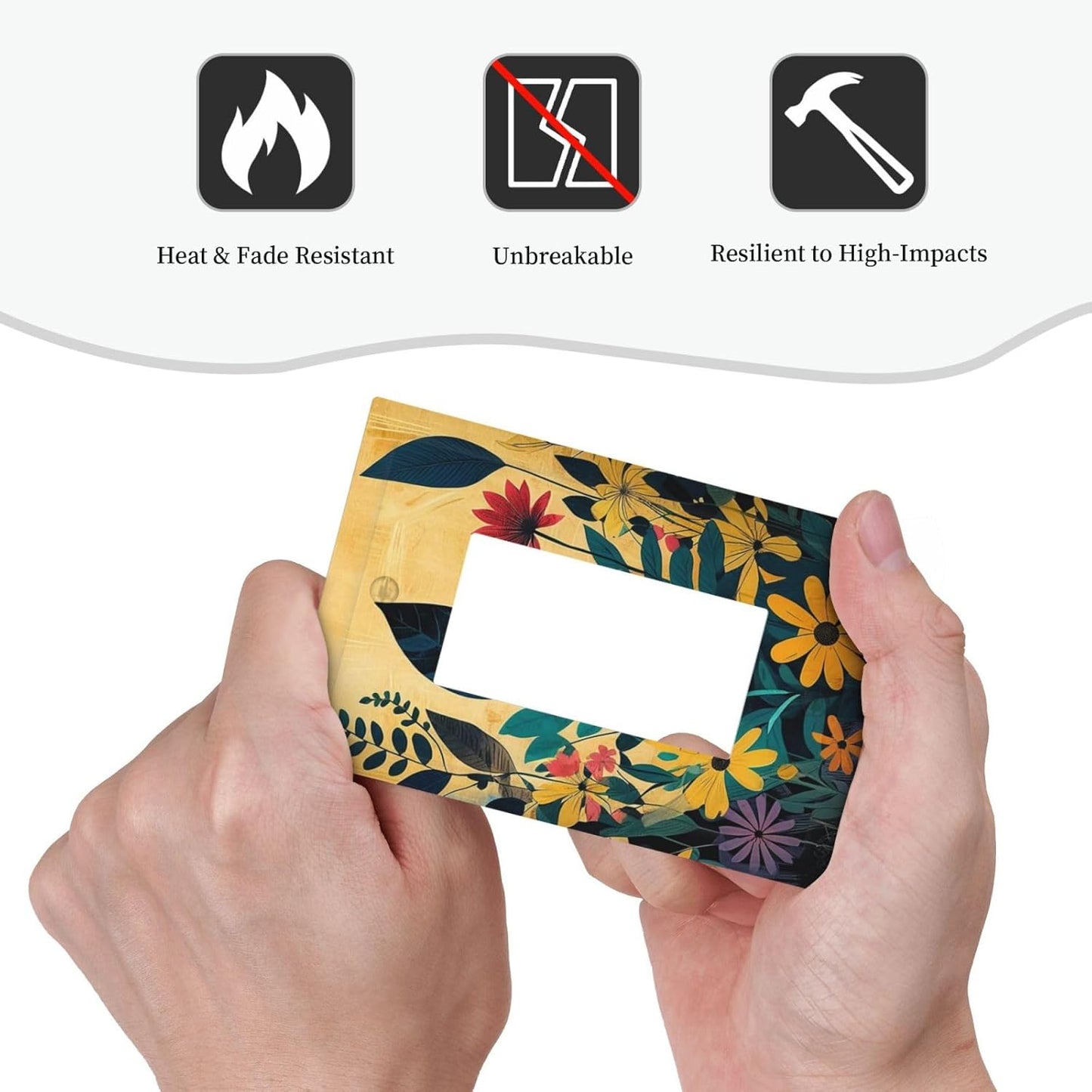 Outlet Covers Abstract Minimalist Floral Botanical Boho Flower 1 Gang Wall Plates Single Rocker Light Switch Covers Decorative Switch Plates Electrical GFCI Panel Covers for Home Office Decor 5 X 3 IN