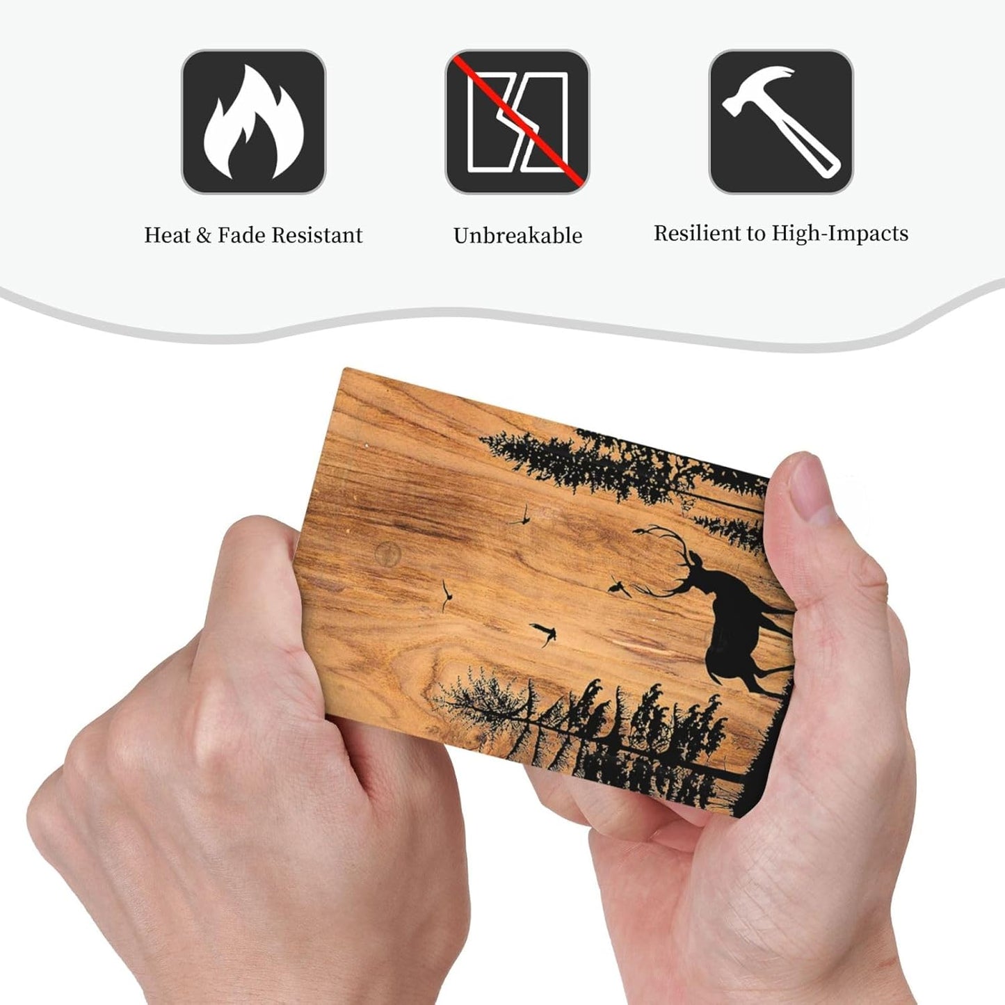 Light Switch Cover Plate Rustic Farmhouse Orange Brown Pine Tree Deer Wood Grain 1 Gang No Device Blank Electrical Wall Plates Faceplate Decorative Switch Plate for living Room Cabin Decor