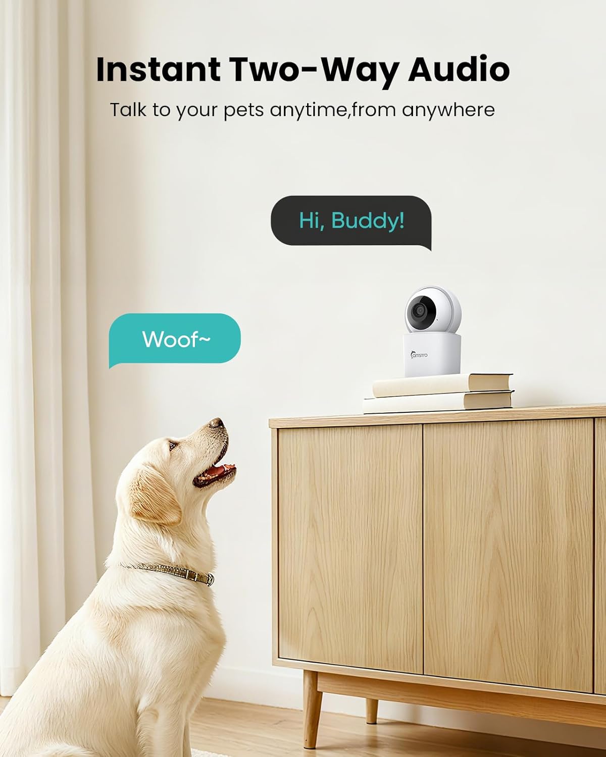 3K Indoor Security Camera,360°PTZ Home Baby/Pet Monitor,Auto Tracking,5MP Night Vision,2.4/5GHz WiFi,Motion & Sound Detection,2-Way Audio,SD Card/Cloud Storage,Works with Alexa,No Monthly Fee