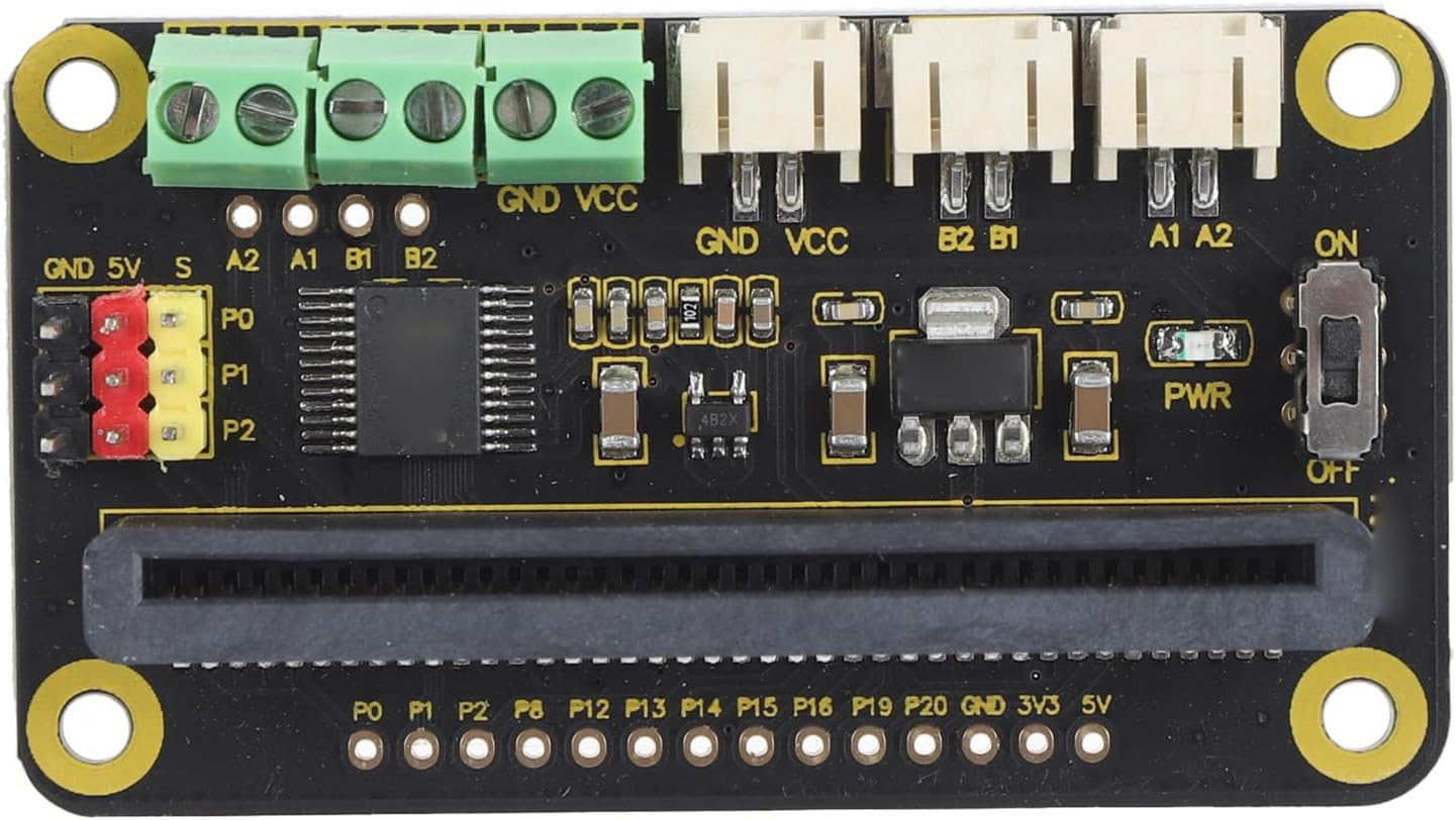 Pilipane Servo Drive Expansion Board Professional Powerful Motor Driver Board for Microbit Plug in Interface DC Motor Driver Board for Robotics and DIY Projects