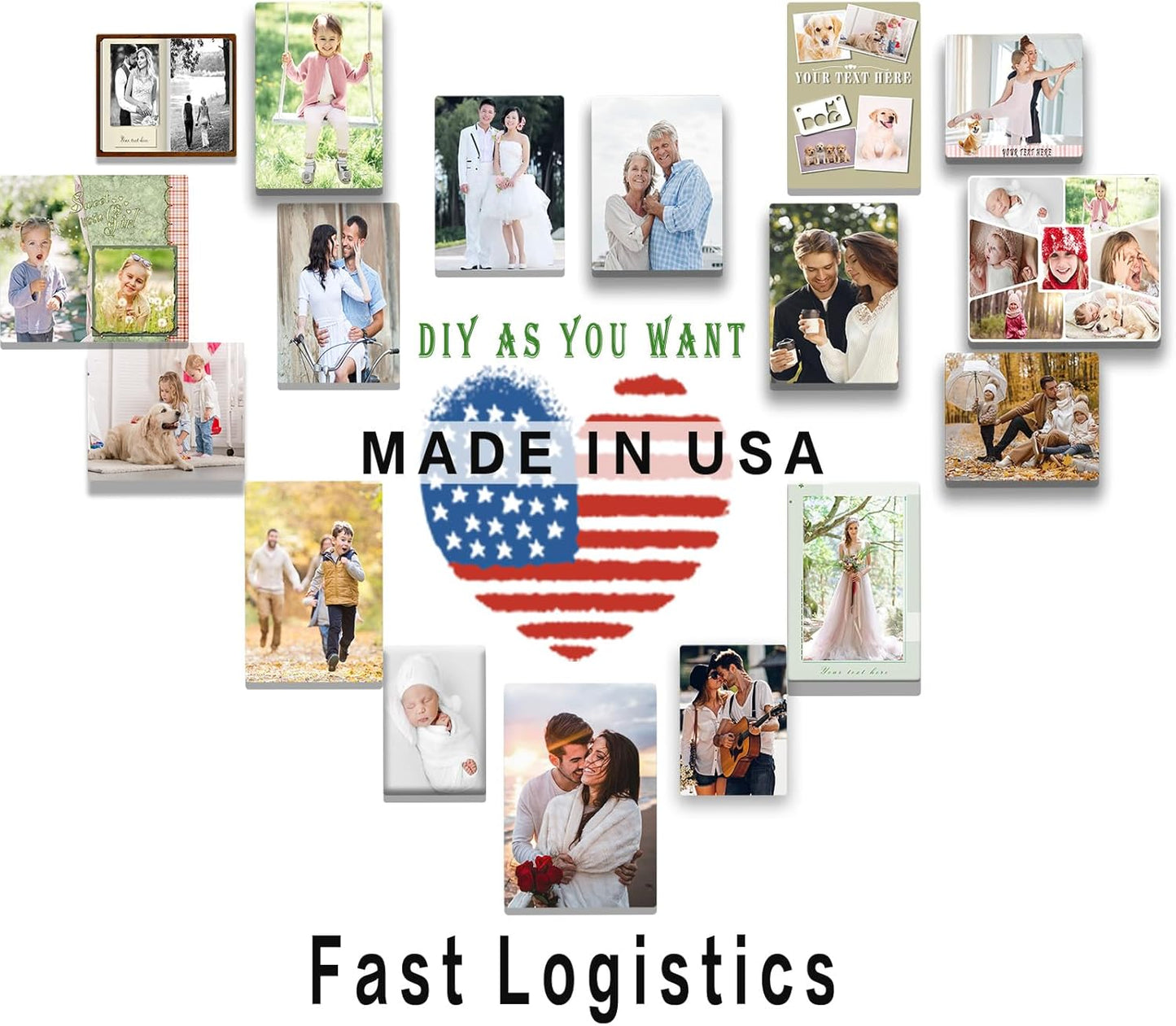 LOUISMIAA Custom Metal Picture Frame Prints,Personalized Photo Frames with Easel,Customized Metal Collage Picture Frame Gift for Family, Lover and Friend,Couple