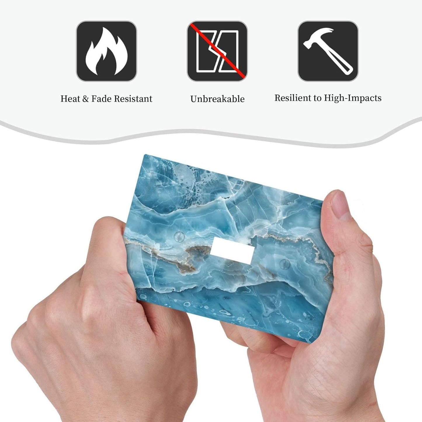 Decorative Light Switch Cover Plate Abstract Watercolor Blue Marble Texture 1 Gang Single Toggle Wall Plates for Electrical Outlets Outlet Covers Switch Plate Covers for Kitchen Decor