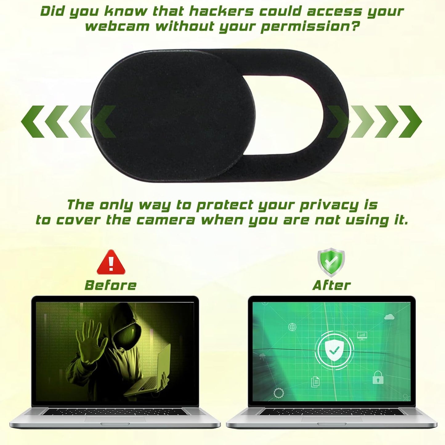 Giantree 30Pcs Camera Cover, Webcam Cover, Camera Privacy Covers Slide, Phone Laptop Cameras Covering Slide, Webcam Covers for Protect Your Privacy Security Fits Most Laptop, Desktop, Smartphone