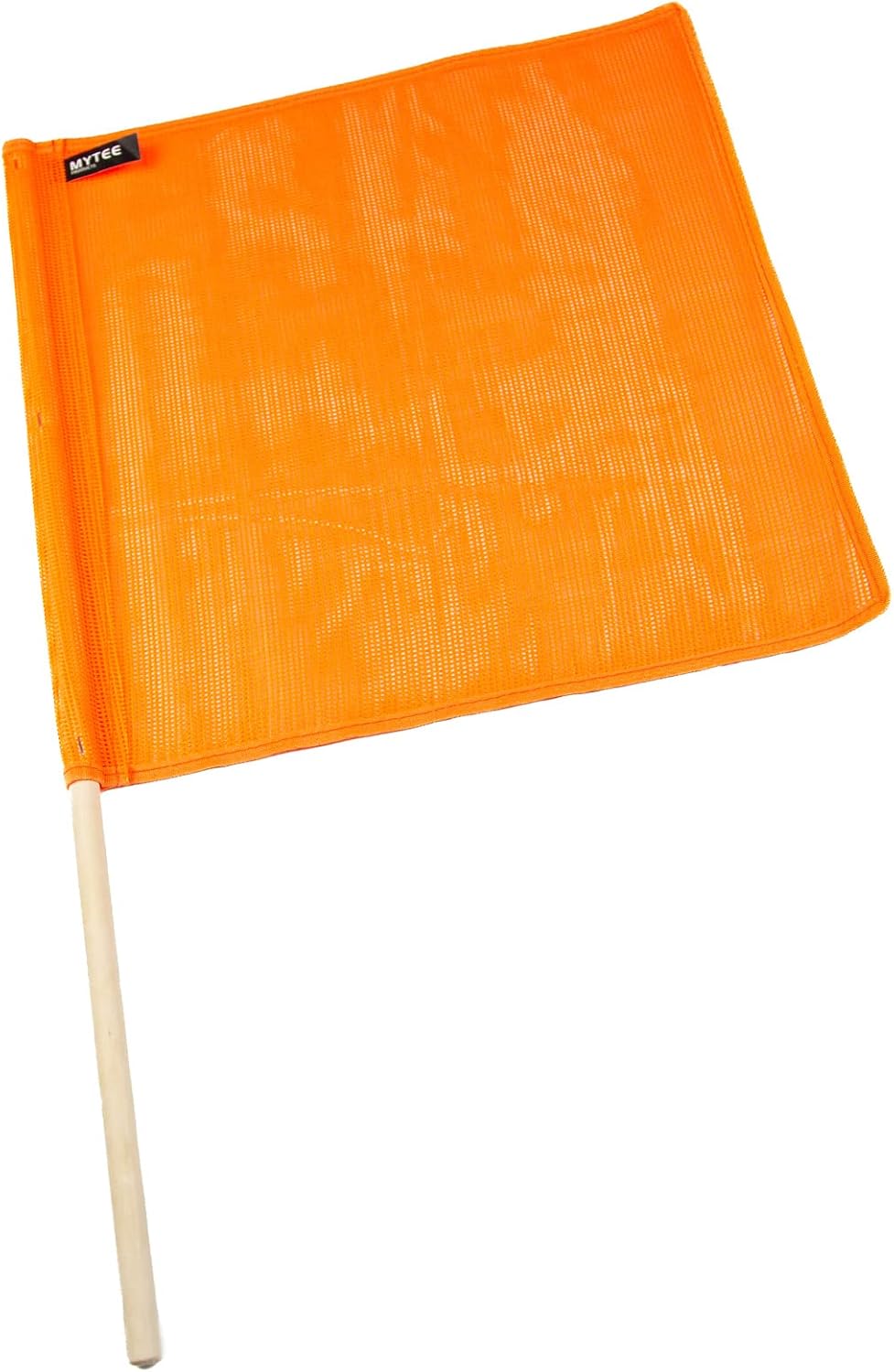 Mytee Products Orange Safety Flags for Trucks with Dowel, DOT Compliant - 18 Inch x 18 Inch High Visibility Vinyl Mesh Warning Flags, 4 Pack