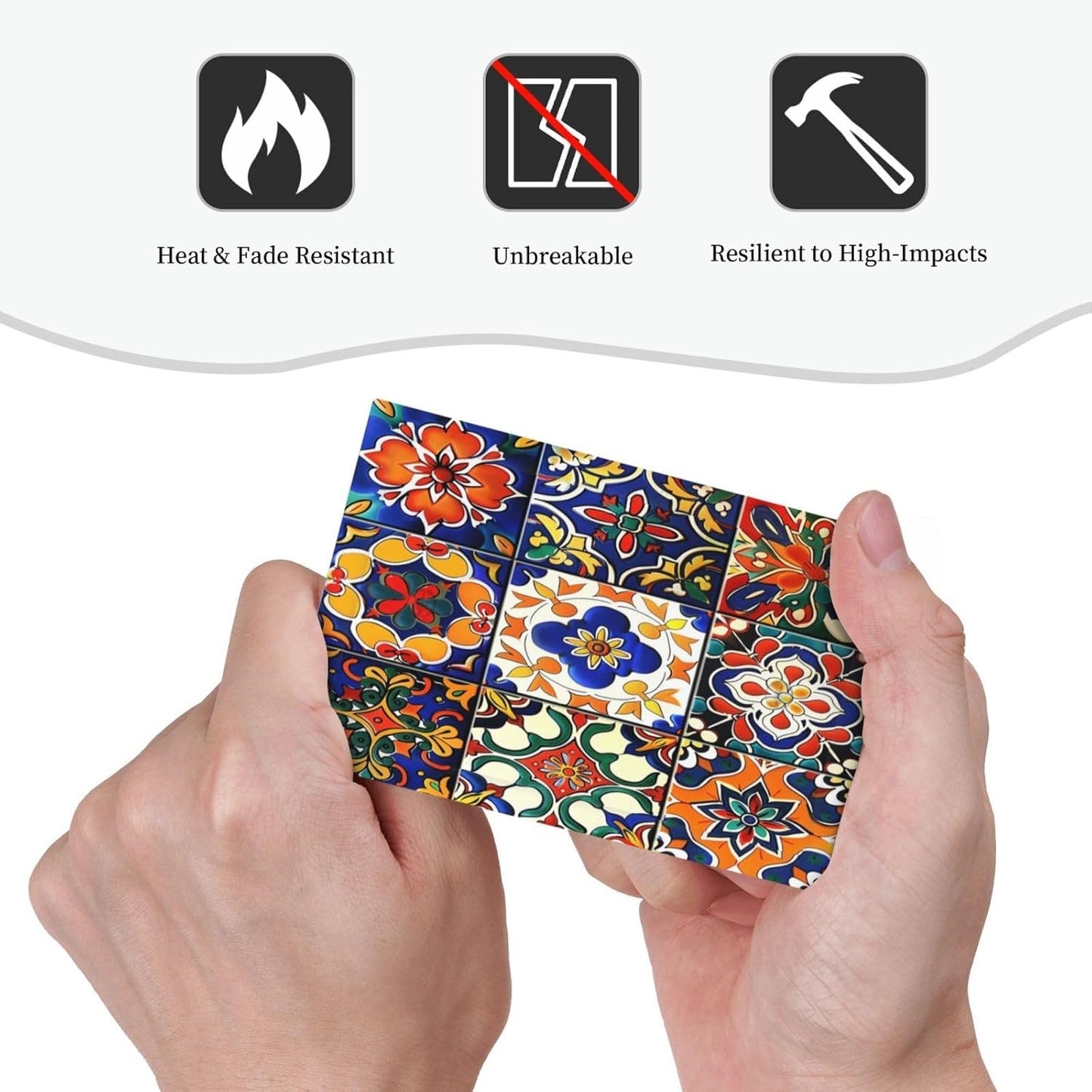 Light Switch Cover Plate Colorful Mexican Talavera Vintage Boho Floral 1 Gang No Device Blank Electrical Wall Plates Faceplate Decorative Switch Plate For Farmhouse Cabin Decor