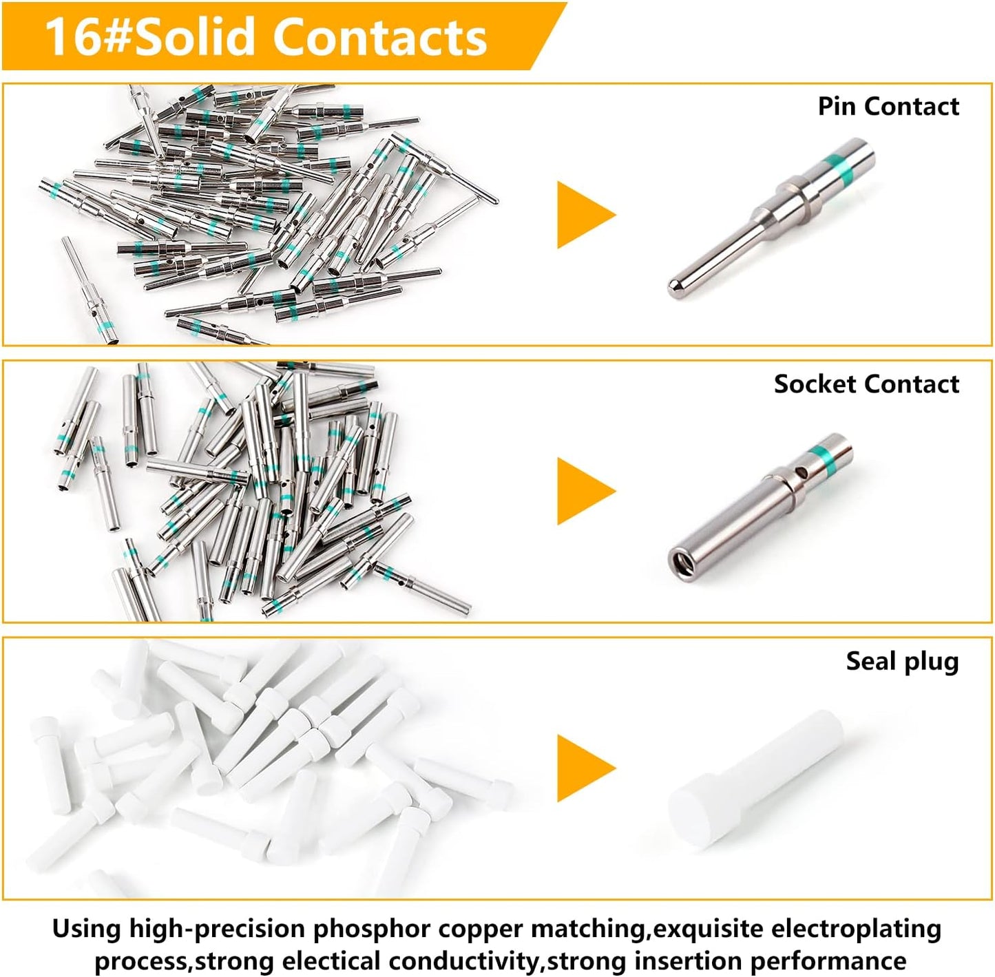 knoweasy 540PCS Deutsch DT Connectors Kit- Automotive Electrical Connector,2/3/4/6/8/12 Pin DT Connectors with Removal Tool for Construction, Truck, Marine
