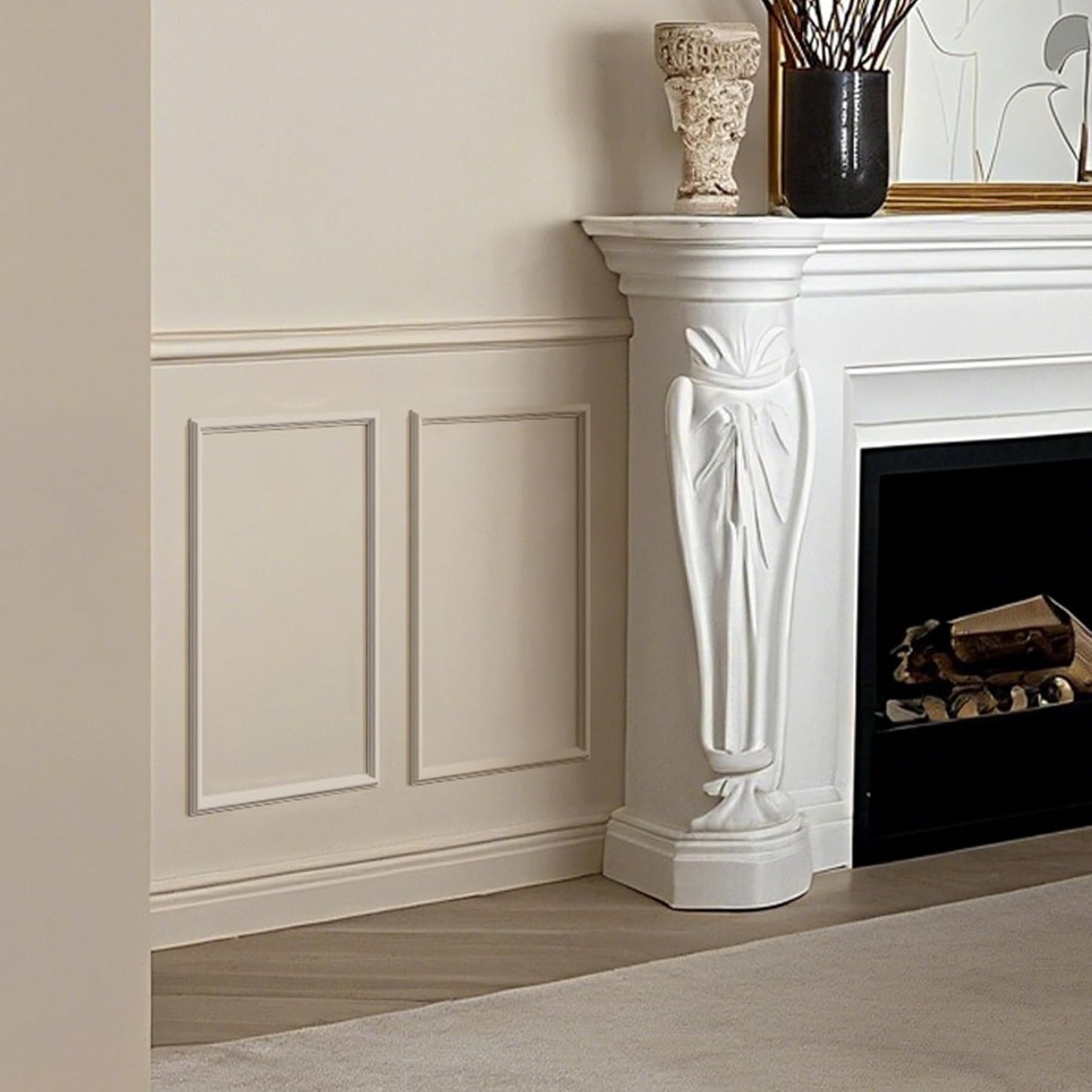 Peel and Stick Wainscoting Panels Kit, 3 Sets 12''x24'' Premade Wall Molding Peel and Stick Panels for Interior Wall Trim, Easy DIY Wainscoting Panels Peel and Stick Decor