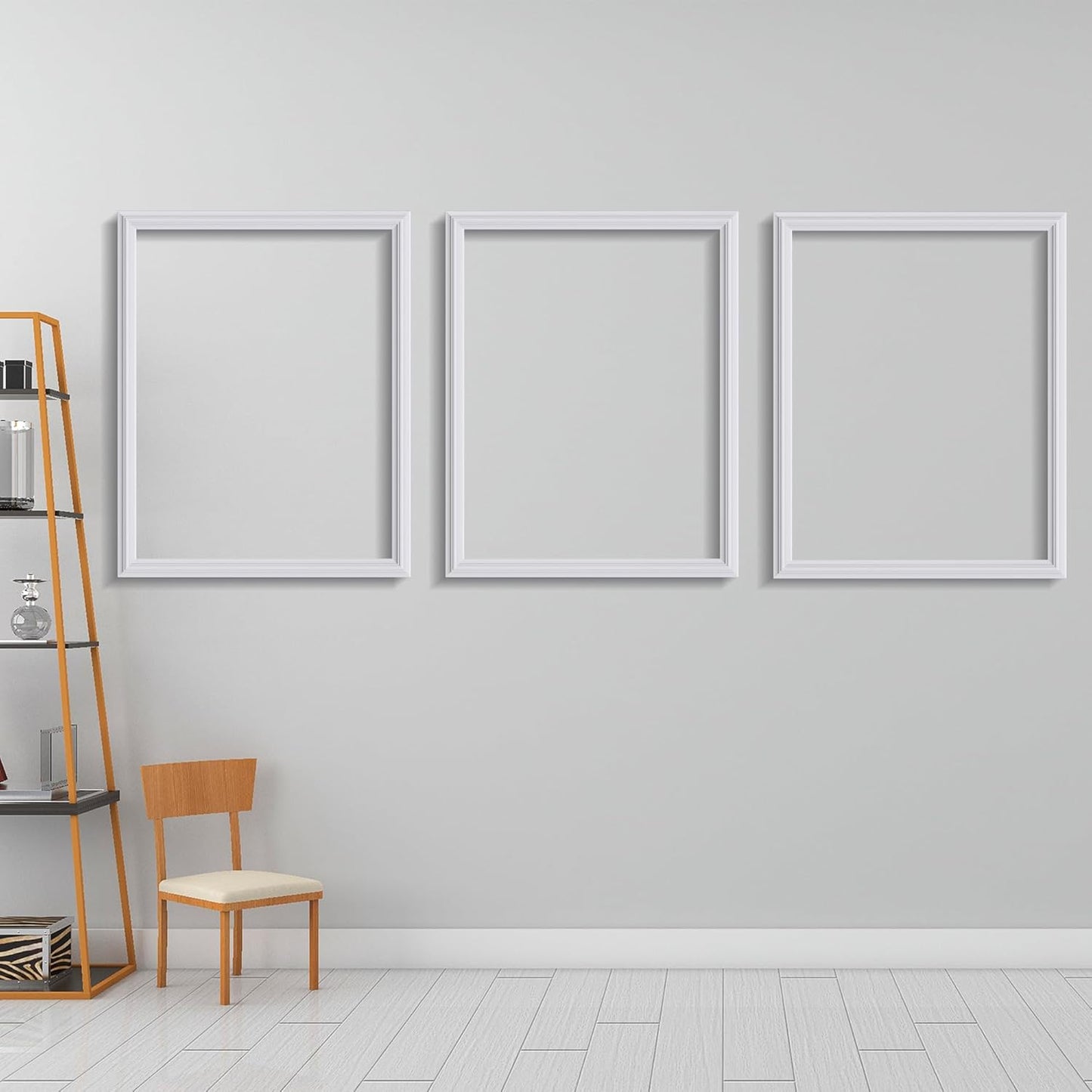 3 PCS Premade Wainscoting Panels Accent Wall Panels for Interior Wall Decor Easy DIY Build and Batten Chair Rail & Picture Frame Door Decor(16 x 20 in)