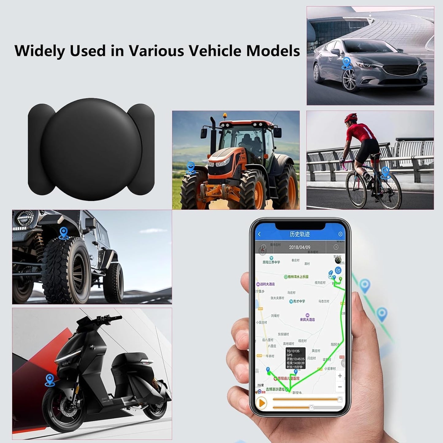 IP65 Waterproof Magnetic Mini GPS Tracker for Vehicles - Real-Time Hidden Tracking, Android Only, Anti-Theft Car Locator for Truck & Assets(Android Only)