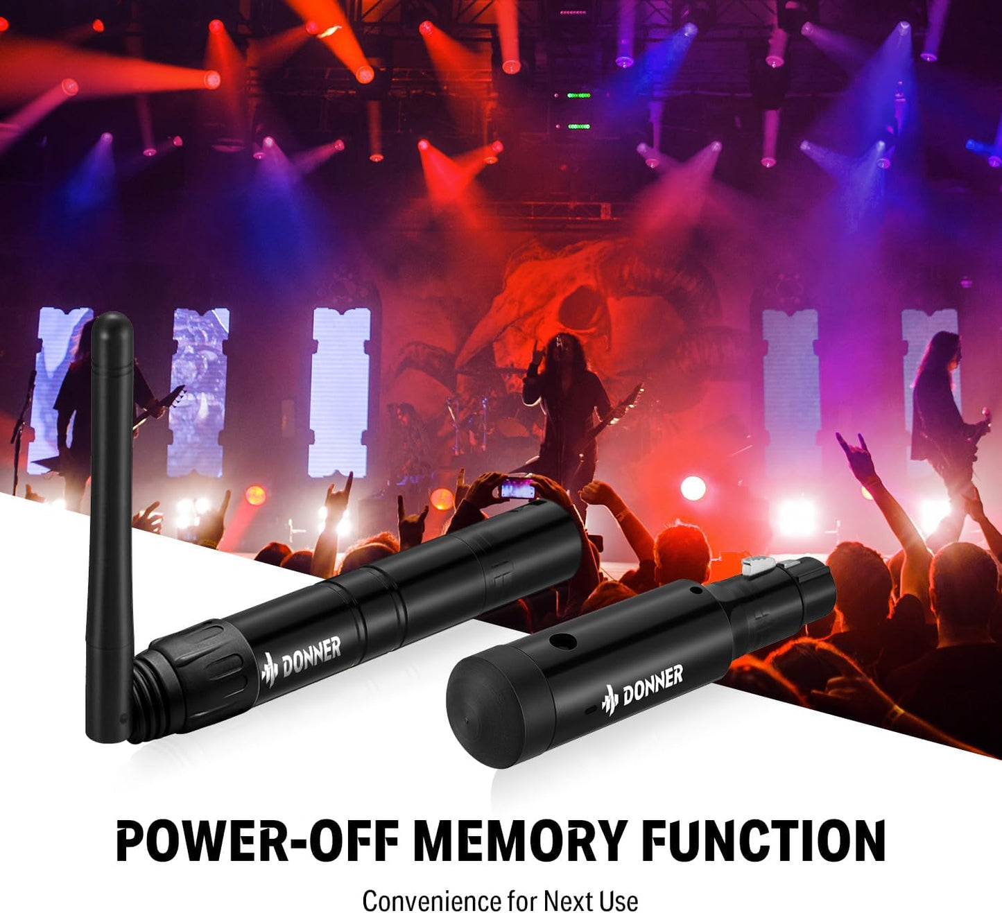 Donner Wireless DMX512 Transmitter Receiver DJ 2.4G DMX Wireless Controller 5 Receivers with Built-in Battery & Light Dome & 1 Transmitter for LED Stage Disco Party Bar, Stage Lighting Control 6PCS