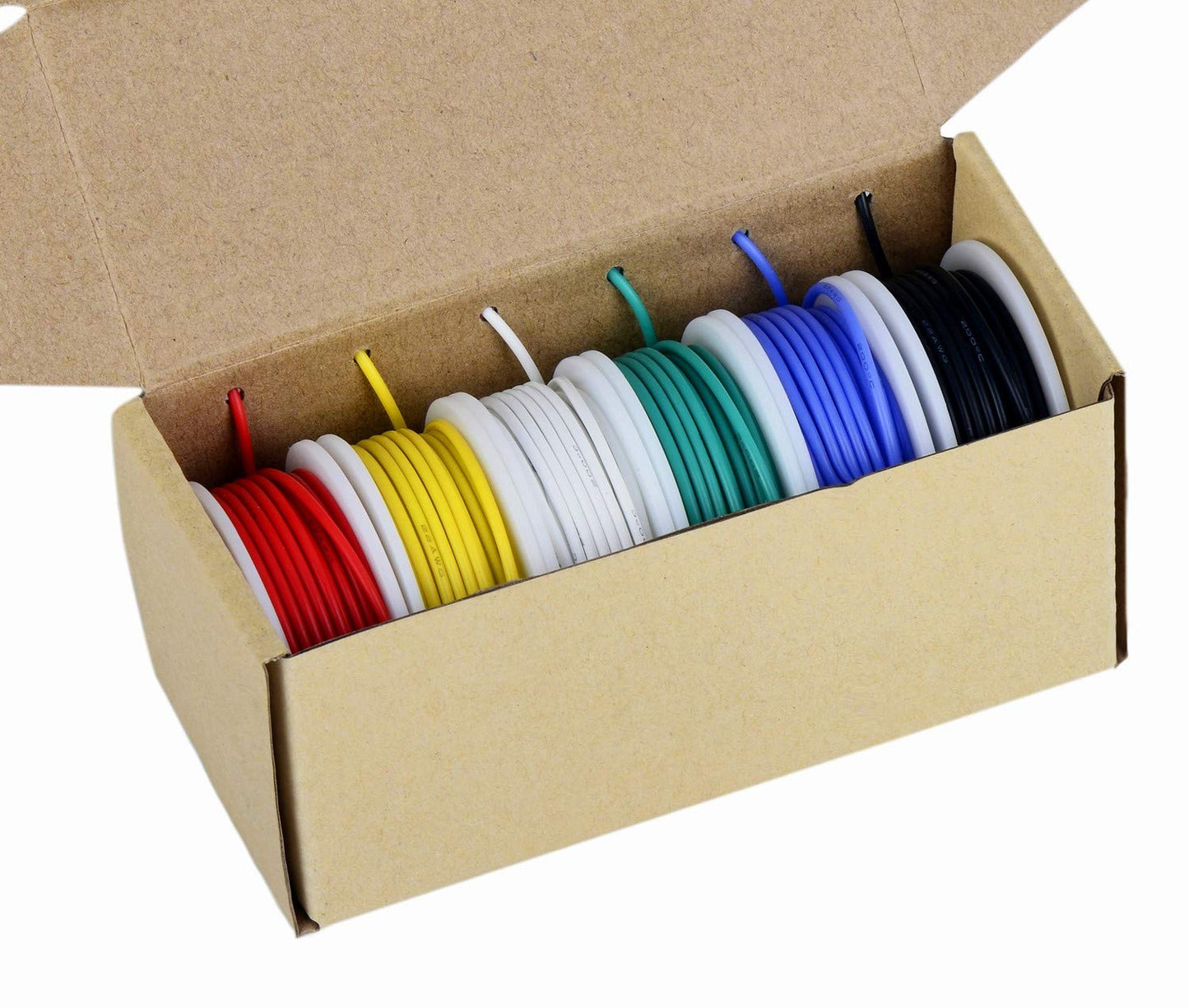 TUOFENG 18awg Silicone Wire,20ft Each Colors,18awg Cable Hook up Wire, 6 Colors Silicone Rubber Insulated/Tinned Copper/Flexible/18 Gauge Wire Set