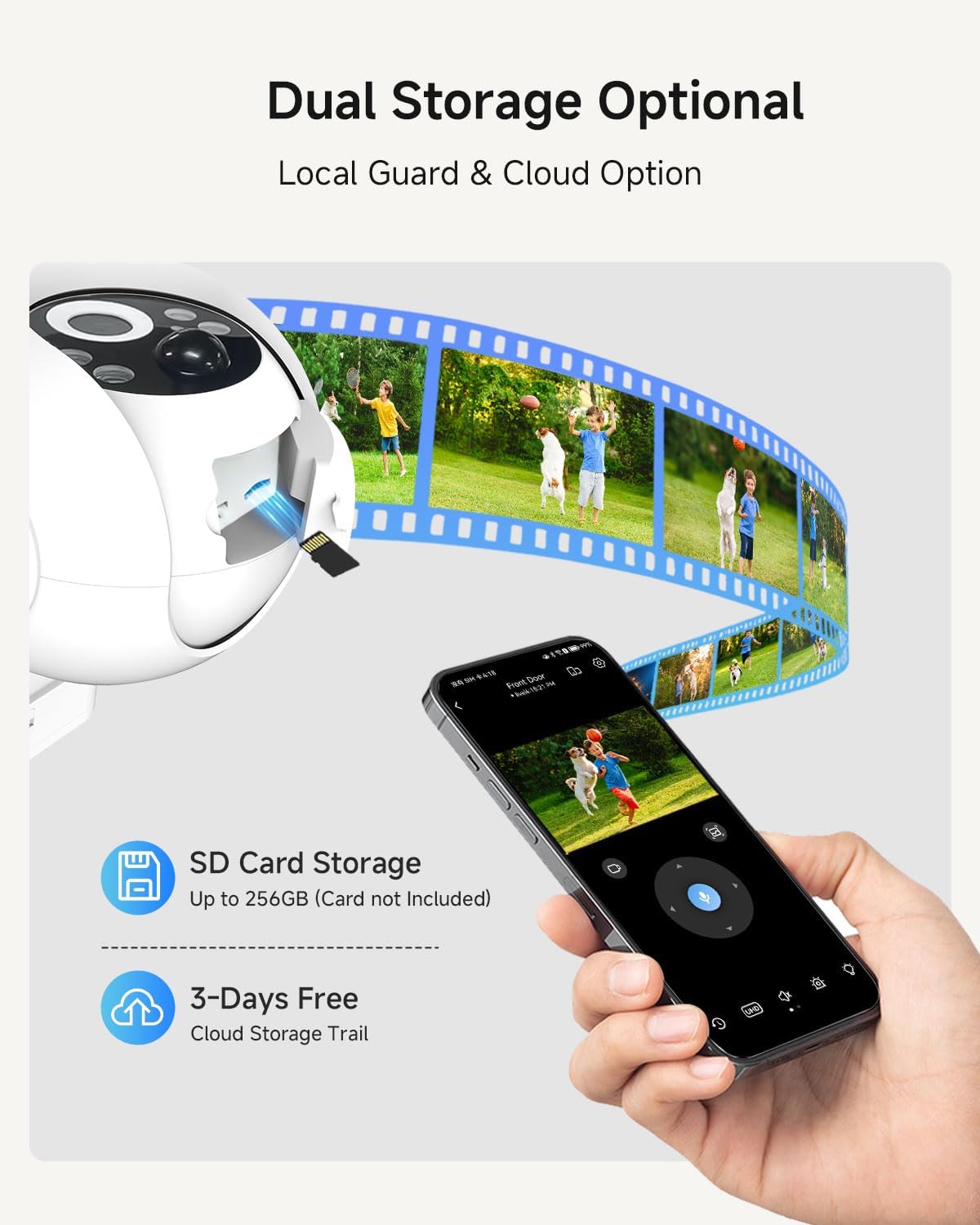 Noorio Solar Security Cameras Wireless Outdoor, 2K Pan/Tilt 360° View Solar/Battery Powered 2.4G WiFi Cameras for Home Security w/Color Night Vision, 2-Way Audio, SD/Cloud Storage