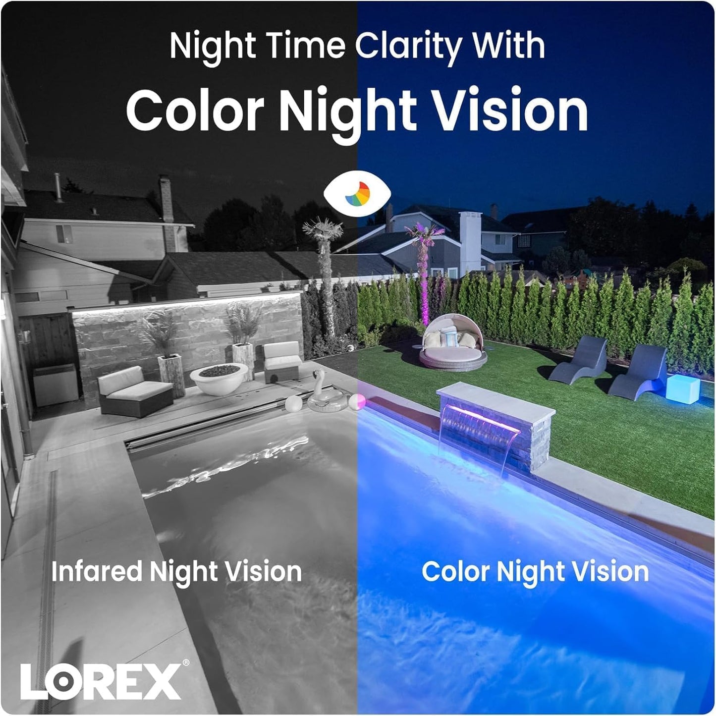 Lorex 2K Wi-Fi Smart Lightbulb Camera | E26/E27 Socket | Pan-Tilt View, Color Night Vision, Person & Vehicle Detection | 2-Way Talk | Alexa/Google | Cloud & Local Storage Option