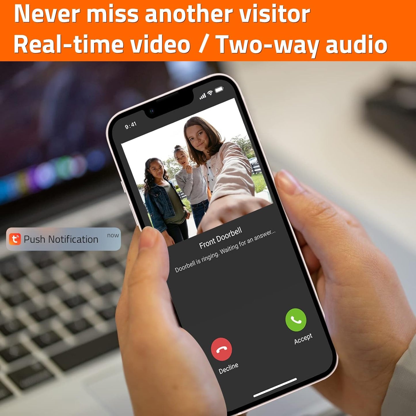 Wireless IP Video Doorbell Intercom System, WiFi 7 Inch Monitor with Metal HD Door Camera (Wired Power), Video Intercom with 32G Card Record, APP Remote 2-Way Audio, Unlock for Home Security System