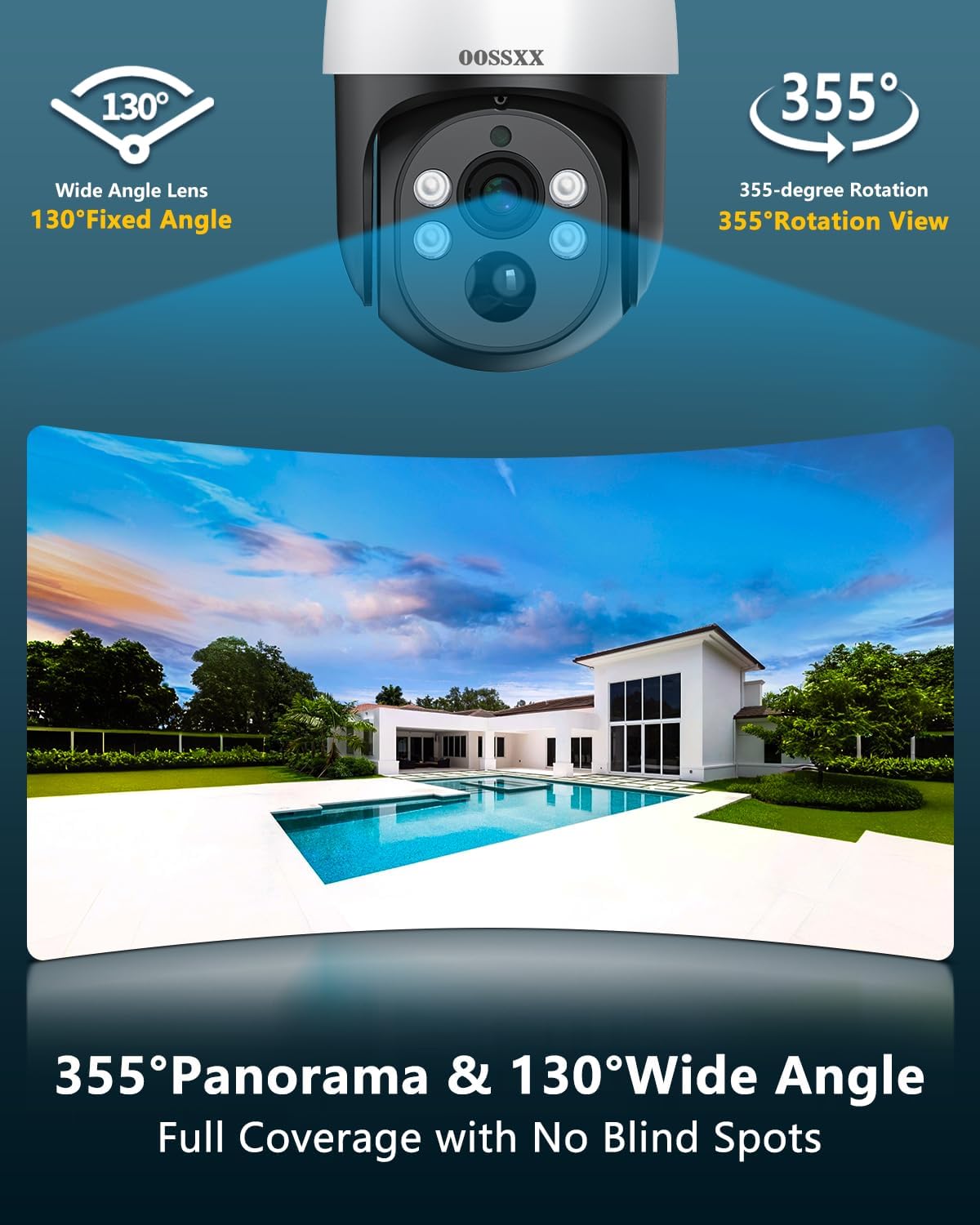 4K PT PoE Outdoor Wired Security Camera System Home Wired Cameras Video Surveillance