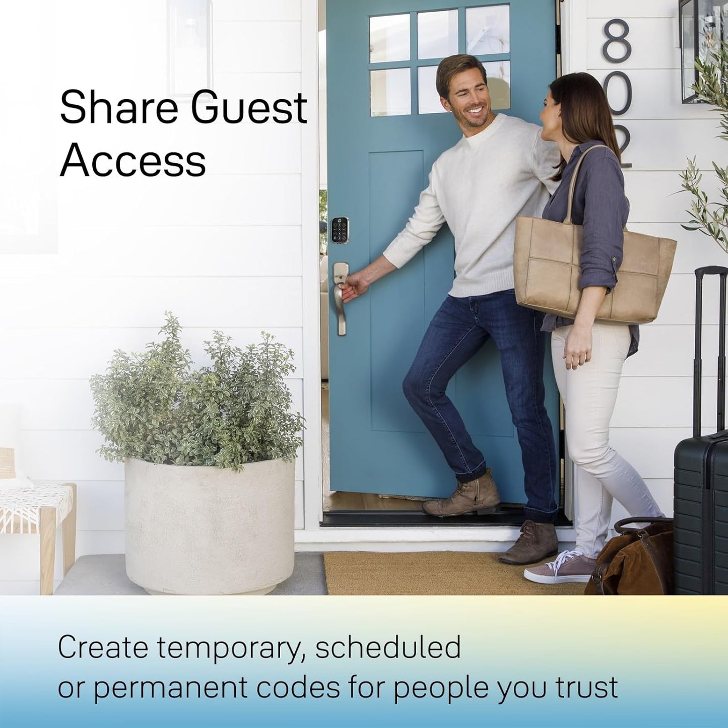 Yale Home Assure Lock 2 Deadbolt, Black Suede Keyless Entry Door Lock with Digital Touchscreen Keypad and Bluetooth Connectivity (No Wi-Fi), YRD450-BLE-BSP