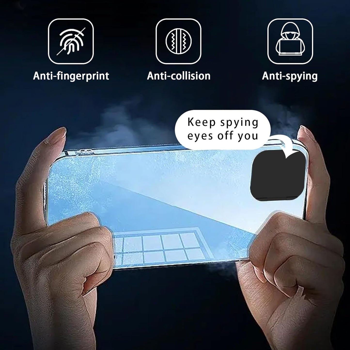 Privacy Cover Compatible for iPhone 14 /iPhone 14 Plus Front Camera Cover,Protect Privacy and Security But Not Affect Facial Recognition(2Pack)