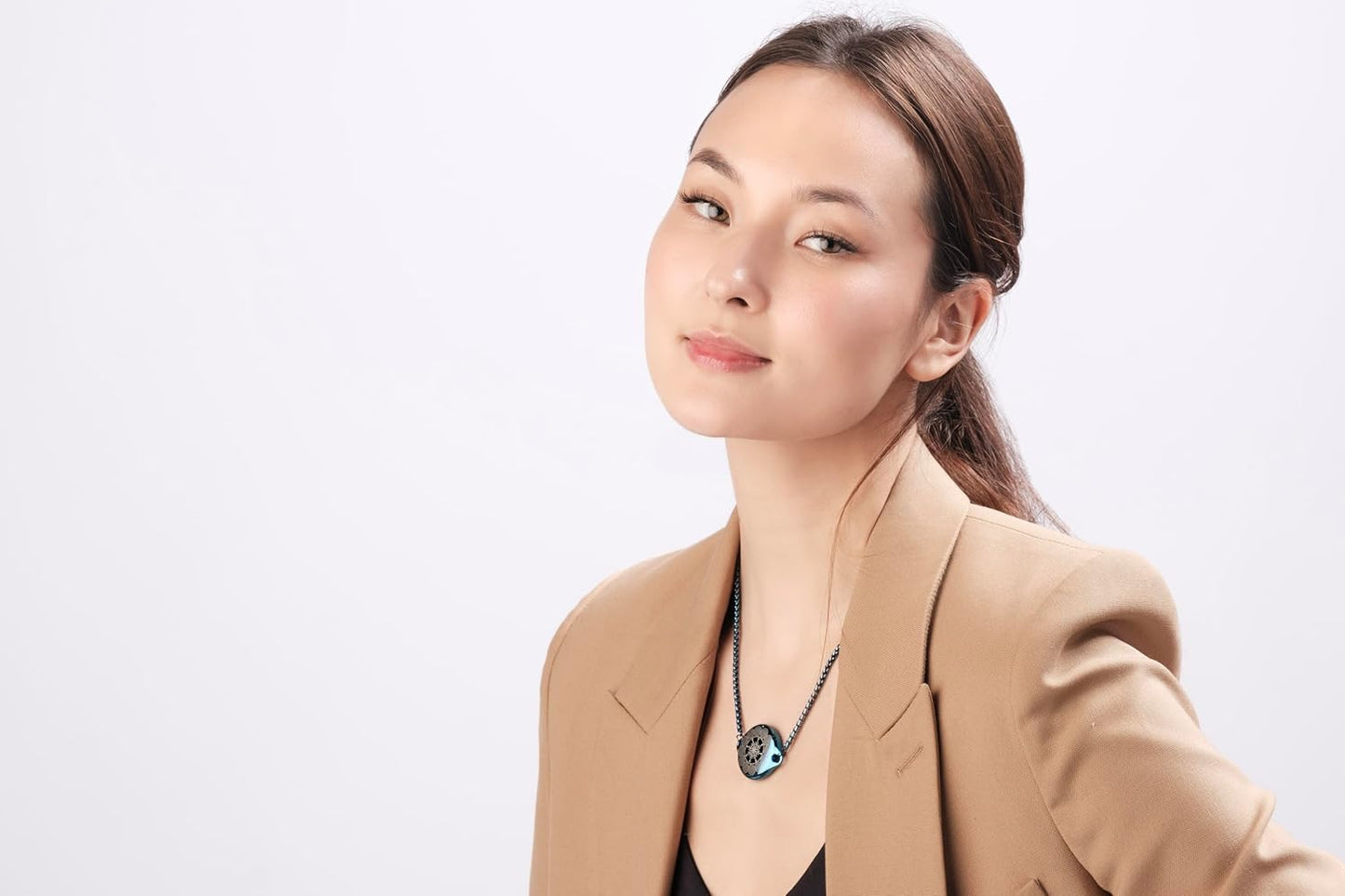 ResQ Jewelry, Shakti Smart Bluetooth Safety Necklace, Discreet Wearable Safety Device - GPS Location Tracking, Audio Recording, One Touch Activation
