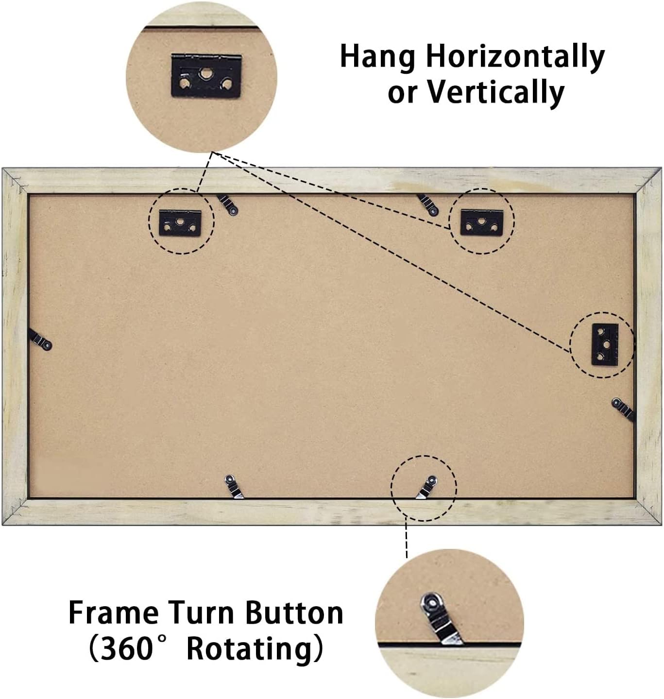 Golden State Art, Set of 3, 9x18 Black Wood Frame - White Mat for Three 5x7 Pictures - Sawtooth Hangers- Swivel Tabs - Wall Mounting - Landscape/Portrait - Real Glass - Collage Frame