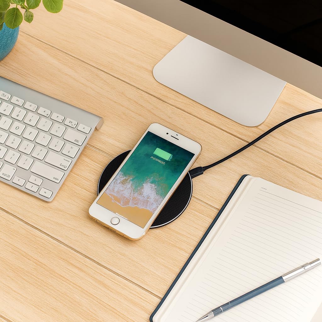 2Pcs Wireless Charger,15W Max Wireless Charging Pad Compatible with iPhone16/16Plus/16Pro /iPhone15/15Pro/15Plus/iPhone14/iPhone13/12/11/X/XR/XS/SE/8,Samsung Galaxy S25/S24/S23/S22/S21/S20/S10 (Black)