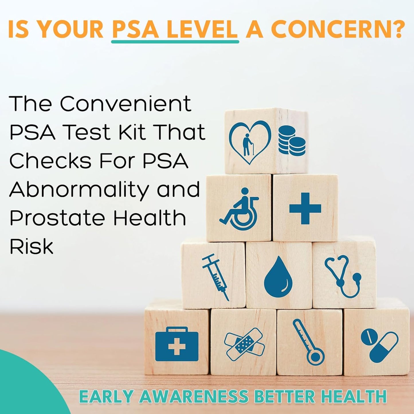 PSA Test Kit, PSA Test kit at Home PSA Health | Home PSA Test Highly Accurate, Easy to Read and Use. Quick Results | Includes All Test Components