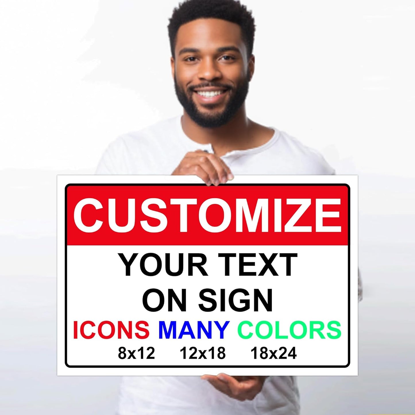 Custom Signs for Outside - Personalized Metal Signs for Outdoors, Home, Airbnb, Office, 8x12 Inch Custom Metal Sign Rust Free, UV Protected, Waterproof and Easy to Install - Made in USA