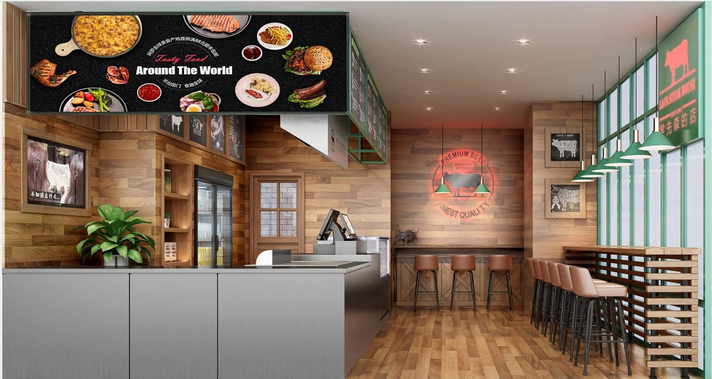 P5 Led Scrolling Signs,Wifi & USB Programmable Advertising Display Board, Customizable Texts/Time/Images/Videos Neon Lights Indoor, Wall Display Message Board for Business
