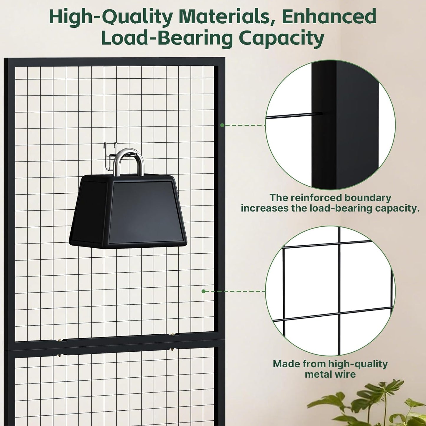 3 Pack Grid Wall Panel Rack, 3x6 Ft Metal Gridwall Display Stand with T-Base Wheels, Heavy-Duty Mobile Freestanding Racks with 20 Grid Hooks, for Retail Store, Craft Show, Boutique, Black