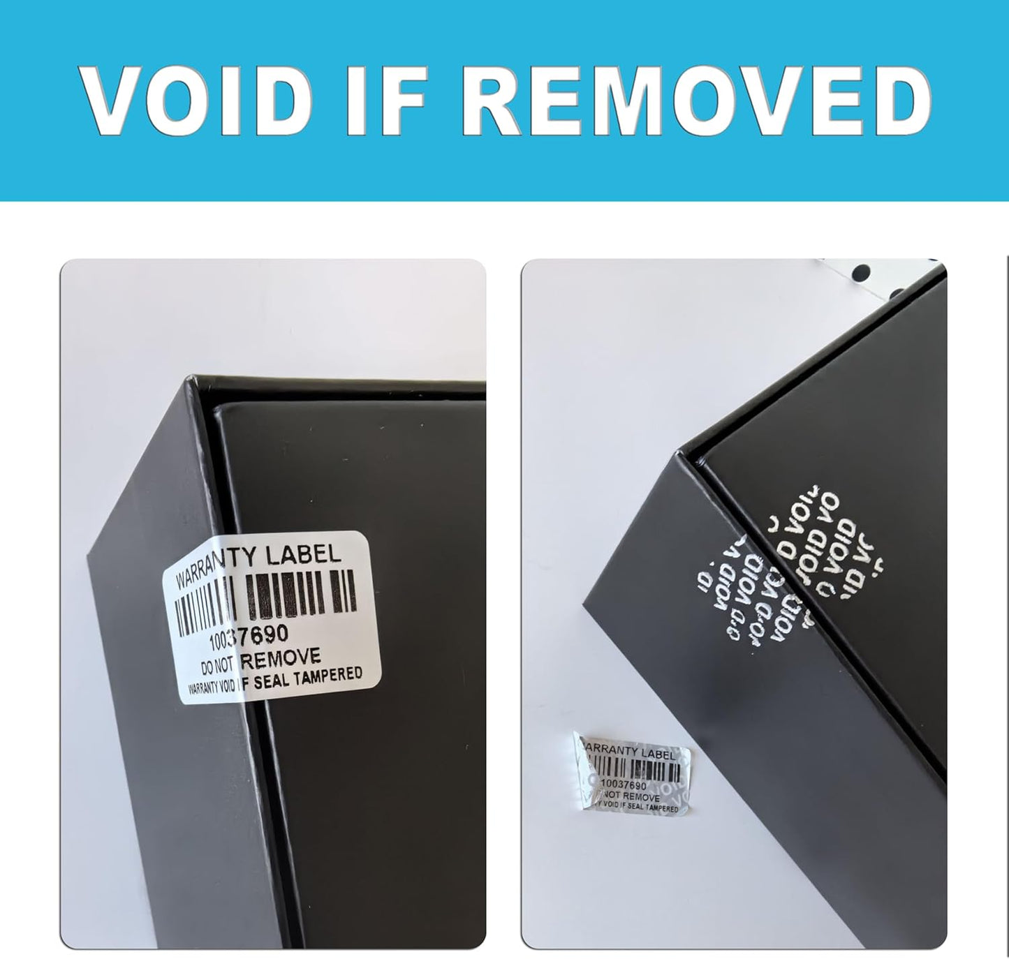Tamper Evident Proof Barcode Stickers with Individual Serial Number Security Warranty Void Sticker,Sealing Label for Package(150pcs 1.6x0.8 inches,Matte Silver)