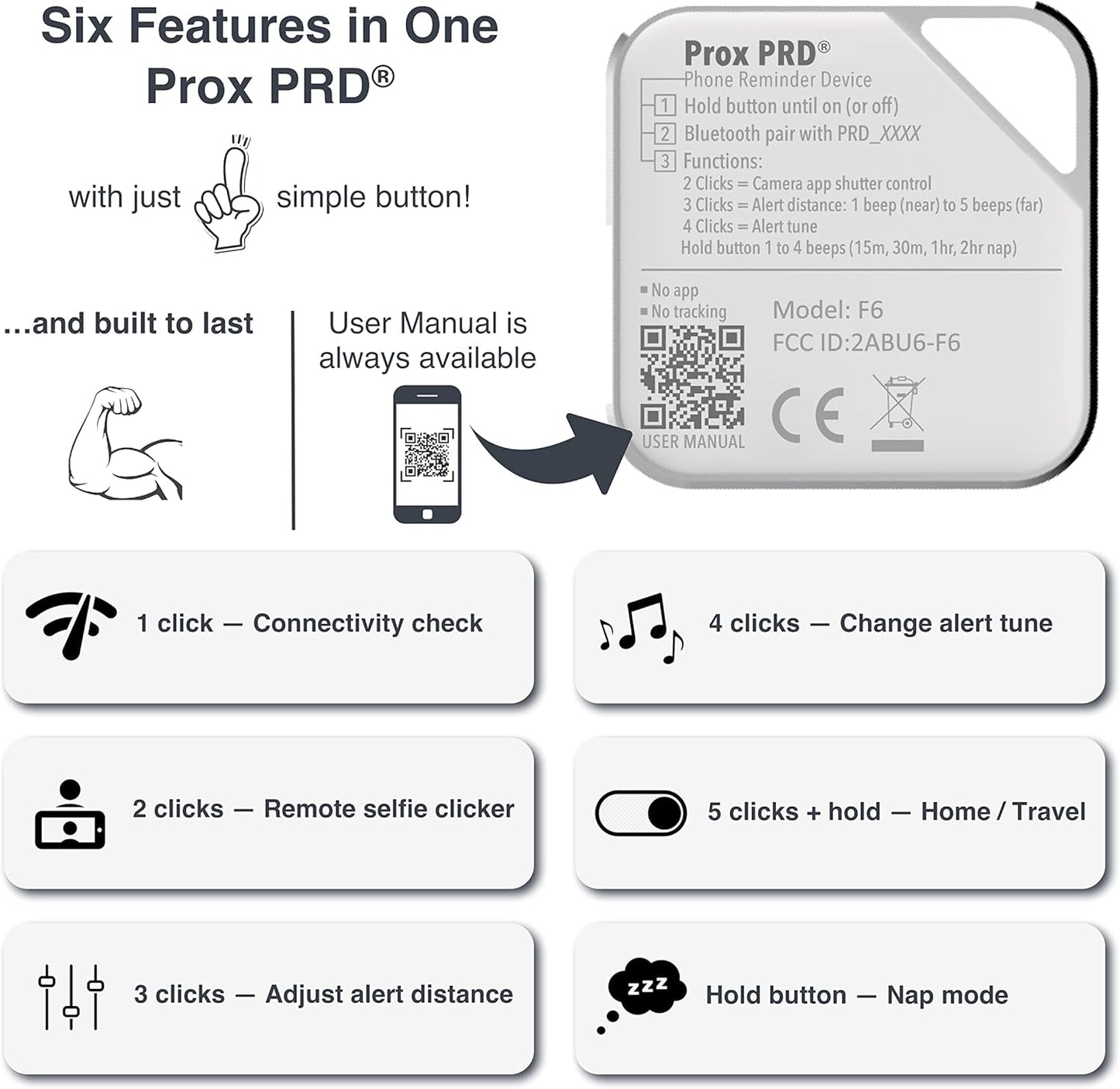 Prox PRD - Phone Separation Alert Device | Stop Forgetting or Leaving Phone Behind at Home, Work, Restaurant, or Car | Proximity Alert Notification Approx 50-150ft | Stay Connected | No Subscription