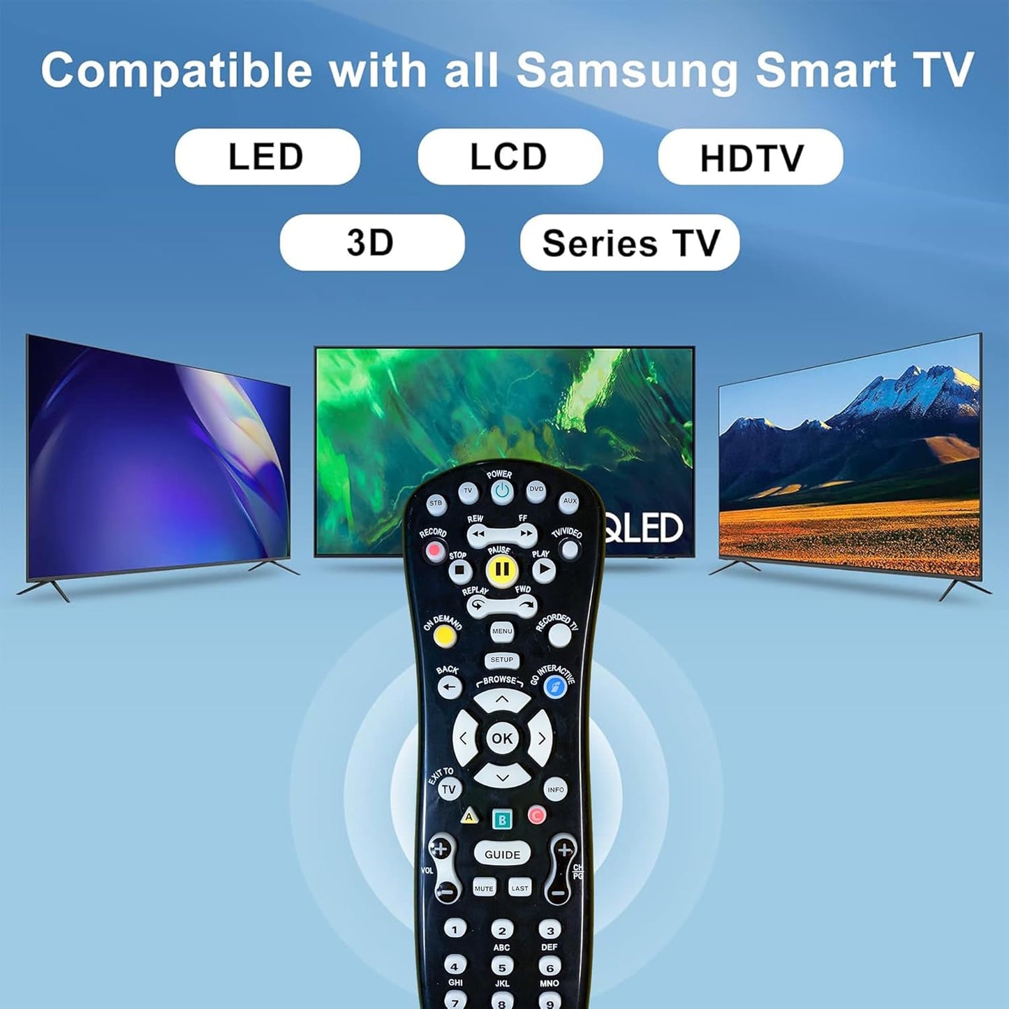 Universal S10 Remote Control for TV and U-Verse Receiver, Easy Setup S10 Remote Replacement, Universal TV Remote Compatible with S10-S1B System