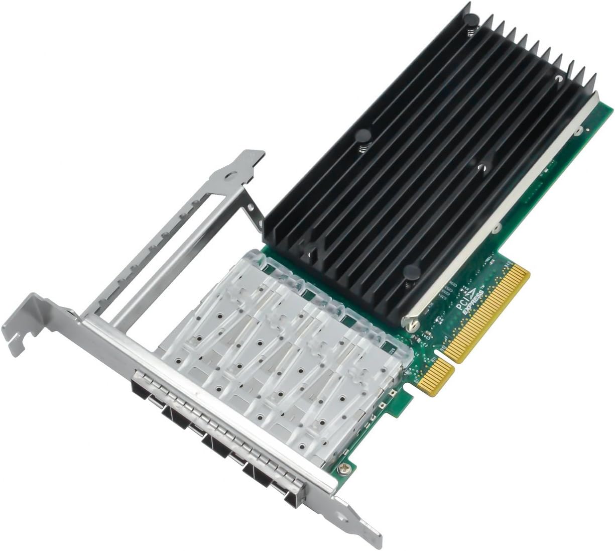 with Intel Chipset X710-DA4 4Port SFP+ 10Gb Ethernet Converged Network Card Adapter ISCSI NFS DDJKY PCI-e3.0 x8 Controller NIC