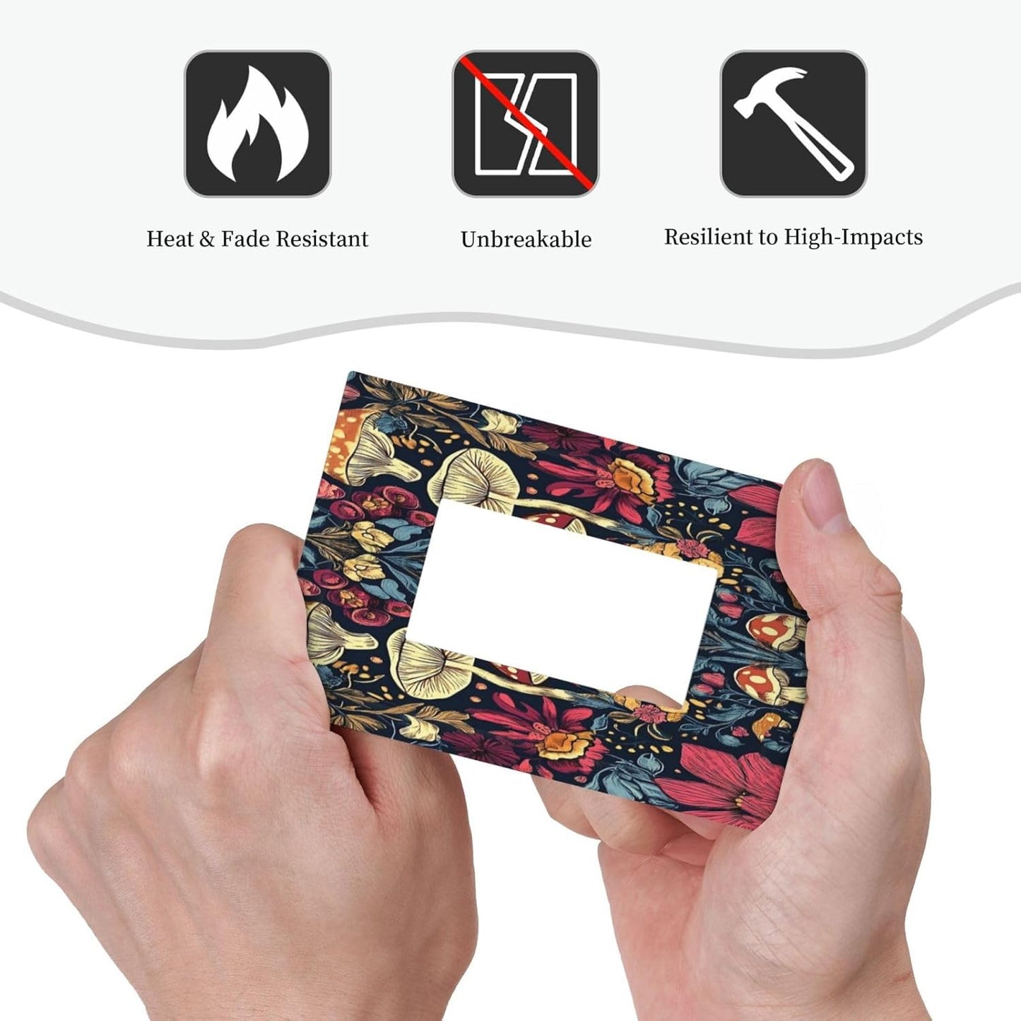 Decorative Outlet Covers Coloful Red Yellow Orange Magical Mushroom Forest 1 Gang Single Rocker Light Switch Cover Plate GFCI Wall Plates Electrical Switch Plate Cover for Bedroom Home Decor