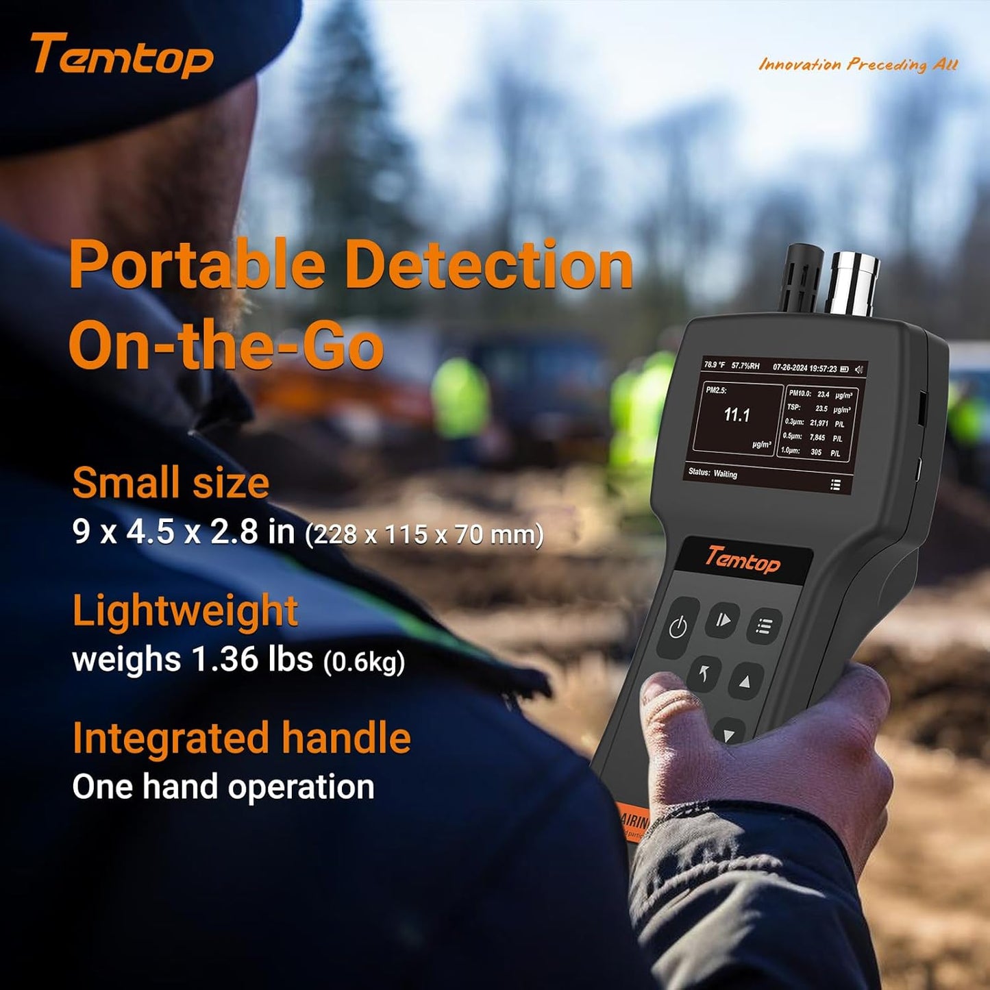 Temtop Comprehensive Air Quality Monitoring Bundle - Handheld Particle Counter (Airing2000) + Indoor Air Quality Detector (M10)